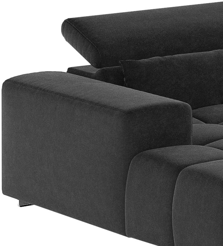 COTTA Paysage de salon »Orion U-Form, B: 400 cm« Kopfteilverstellung & 4 Kissen, optional elektr. Sitztiefenverstellung