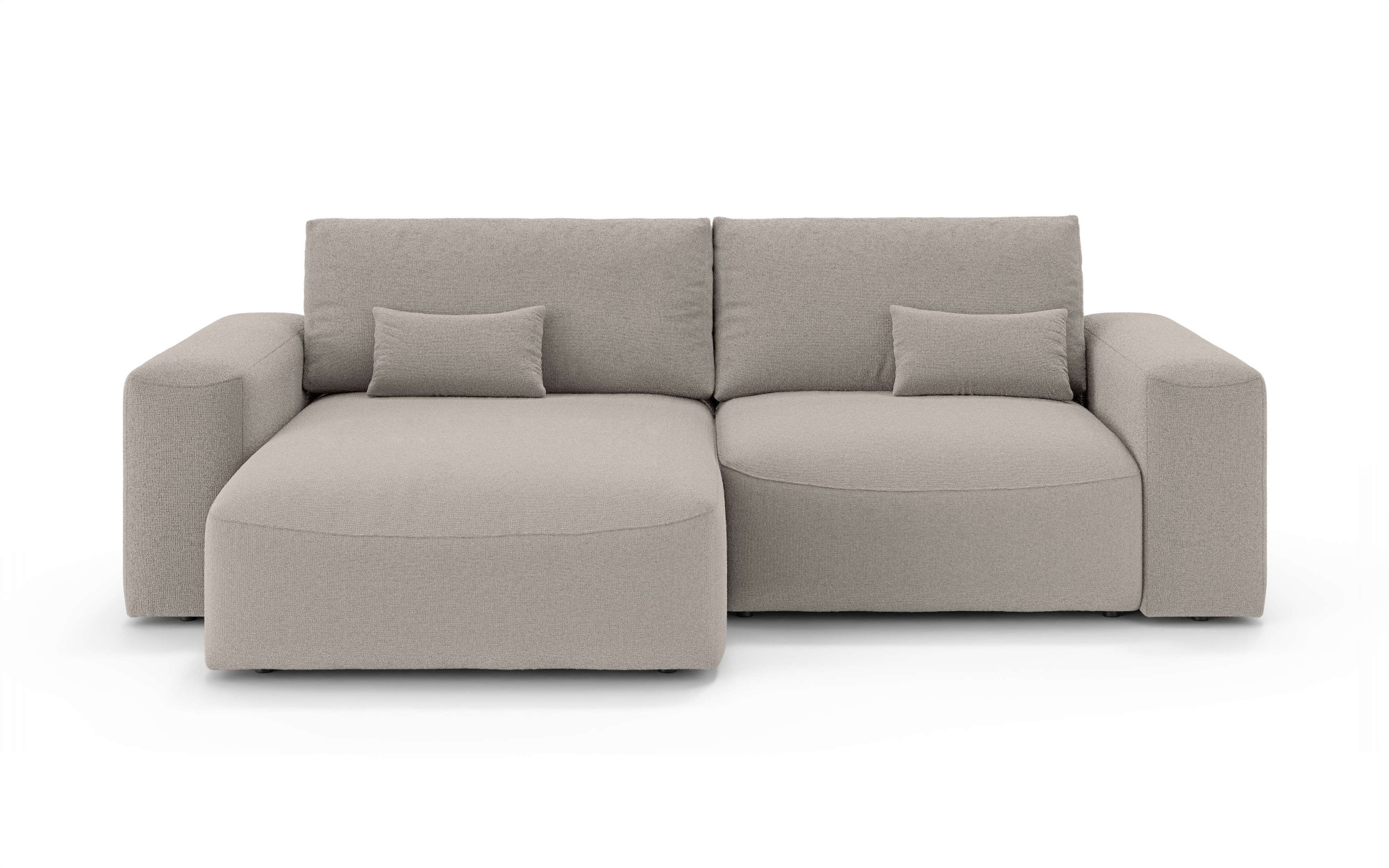 GOODproduct Canapé d'angle »MATTS Schlafsofa mit Bettkasten, Masse B/T/H: 265/159/89 cm« L-Form mit Recamiere rechts oder links, hoher Sitzkomfort