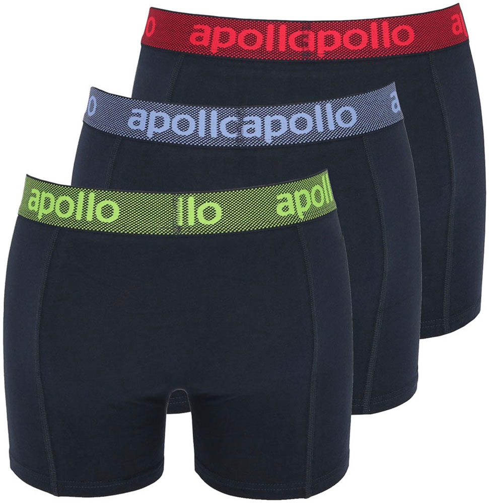 Apollo Boxer »MEN BOXERSHORTS« Spar-Pack, 3er Pack,  mit hohem Baumwollanteil, elastisch und gut an den Körper