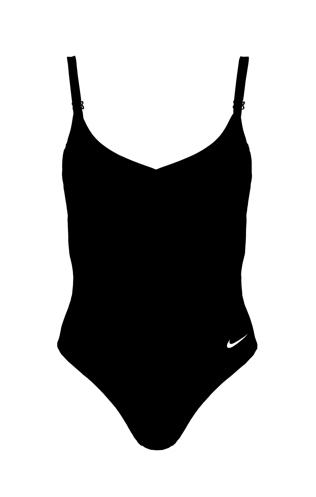 Nike Maillot de bain »V-NECK ONE PIECE« maintien moyen, bretelles dos et épaules réglables