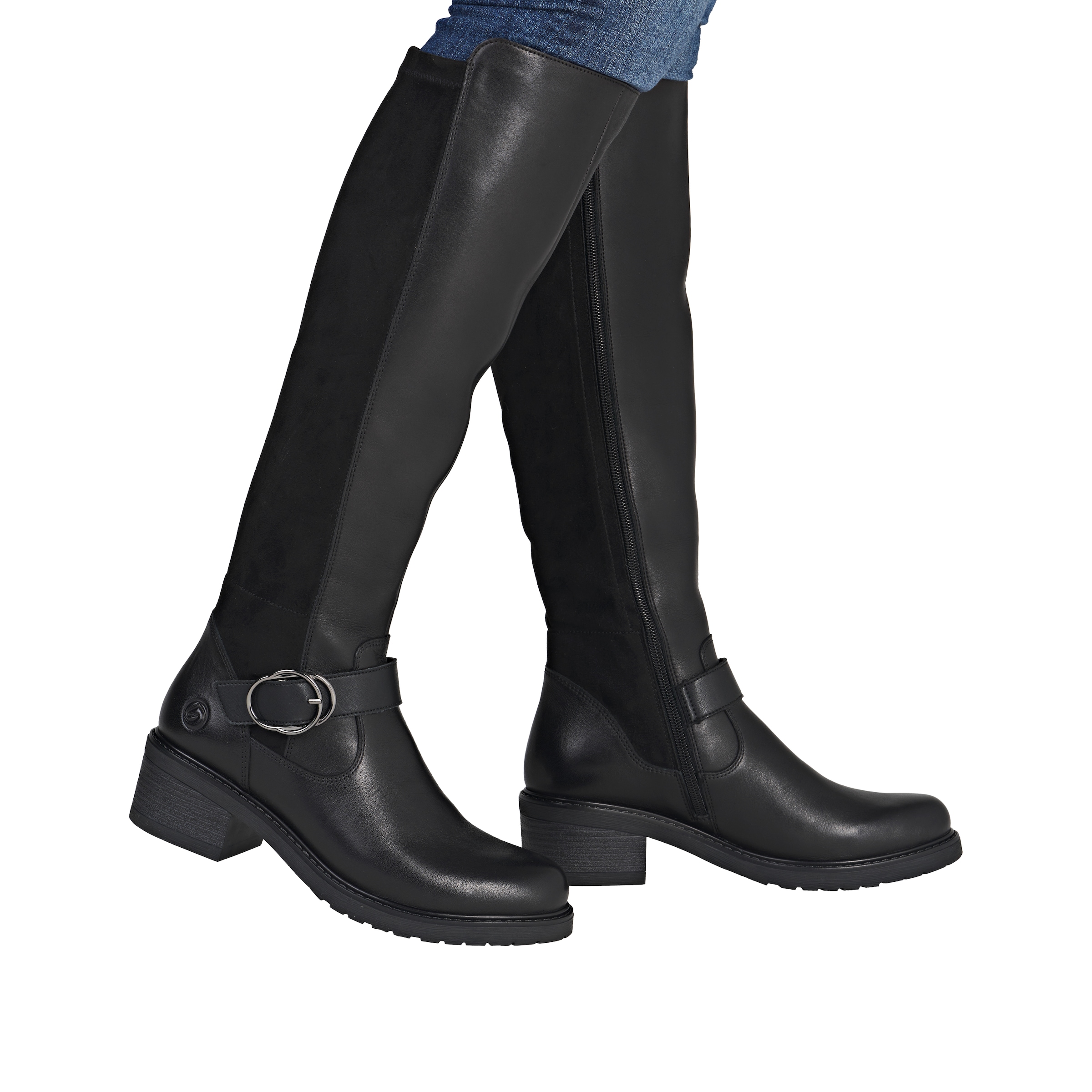 Remonte Bottes  bottes hautes, bottes stretch, talon bloc, fermeture éclair intérieure
