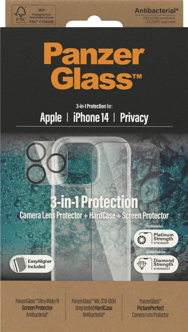 PanzerGlass Couverture arrière »Set: Clear Glass + Case - iPhone 14«