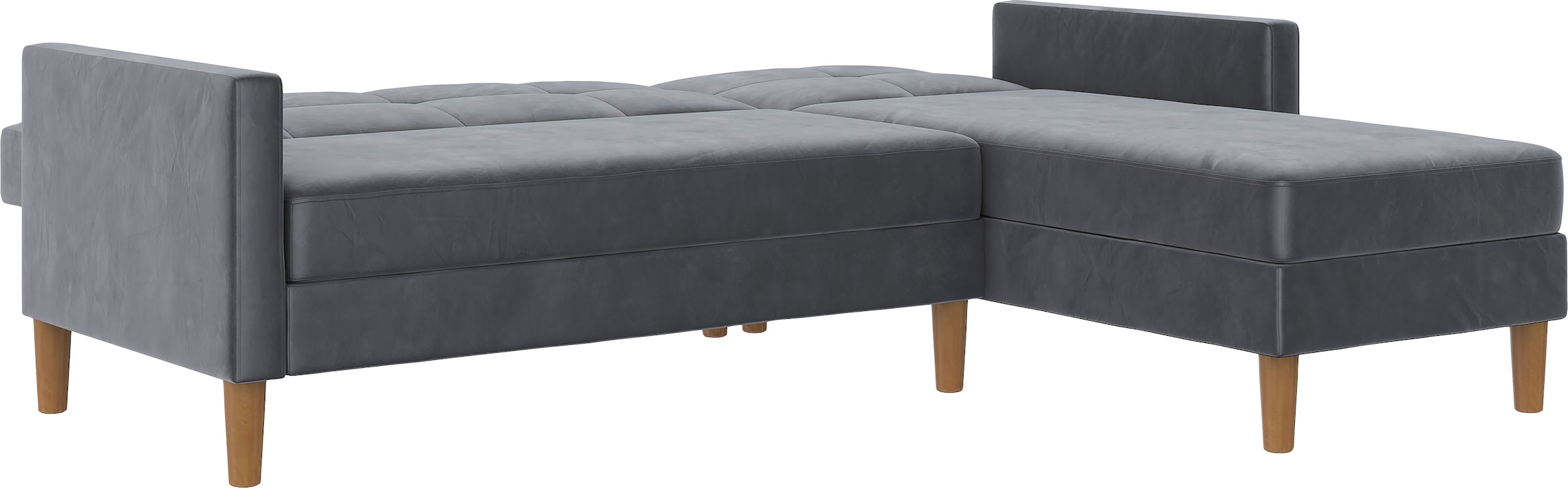 Dorel Home Ecksofa »Lilly, L-Form,« mit Bett-Funktion, Recamiere beidseitig montierbar, Sitzhöhe 43 cm