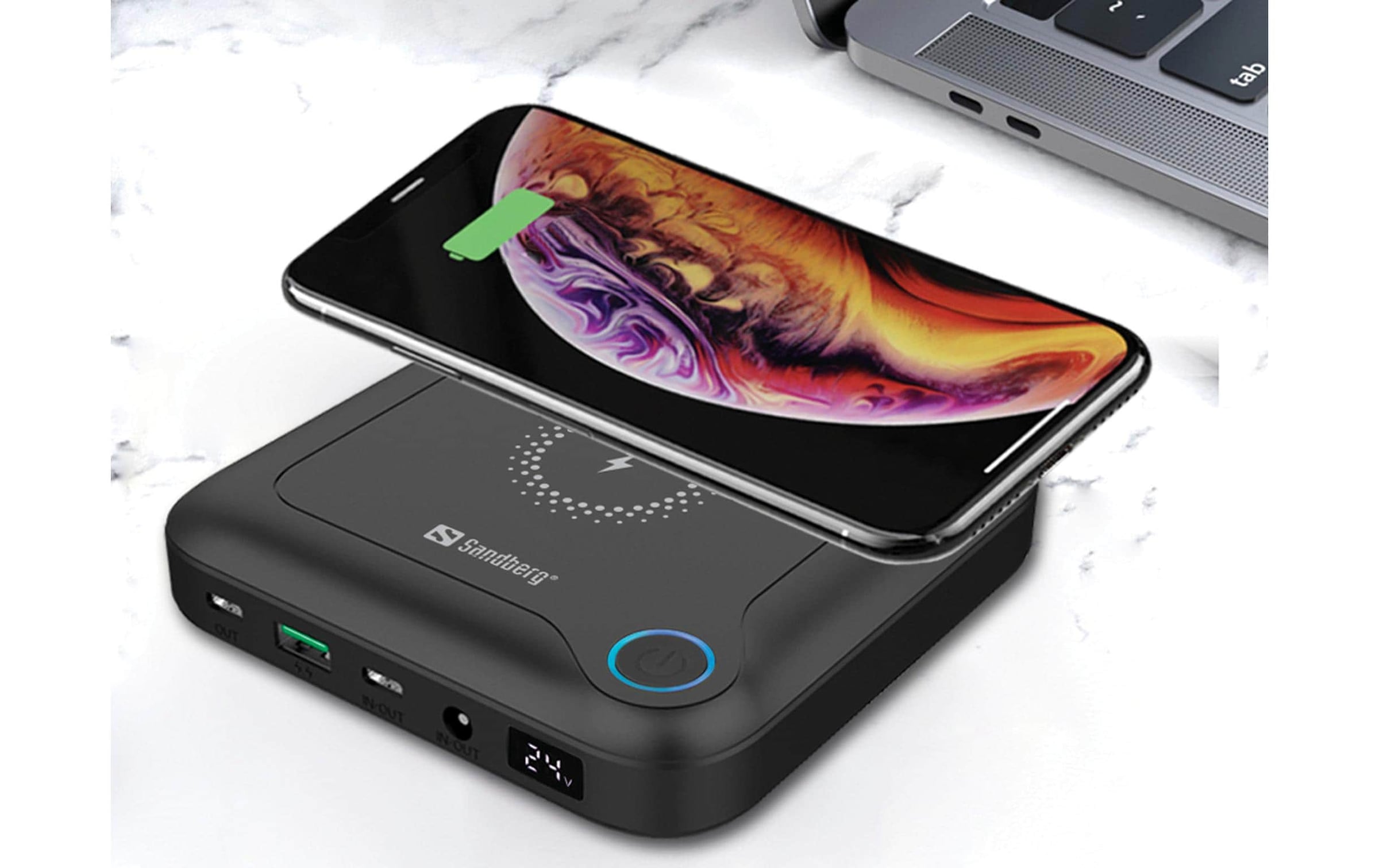 Sandberg Banque d'énergie »Laptop 24000 mAh« Wireless Charger