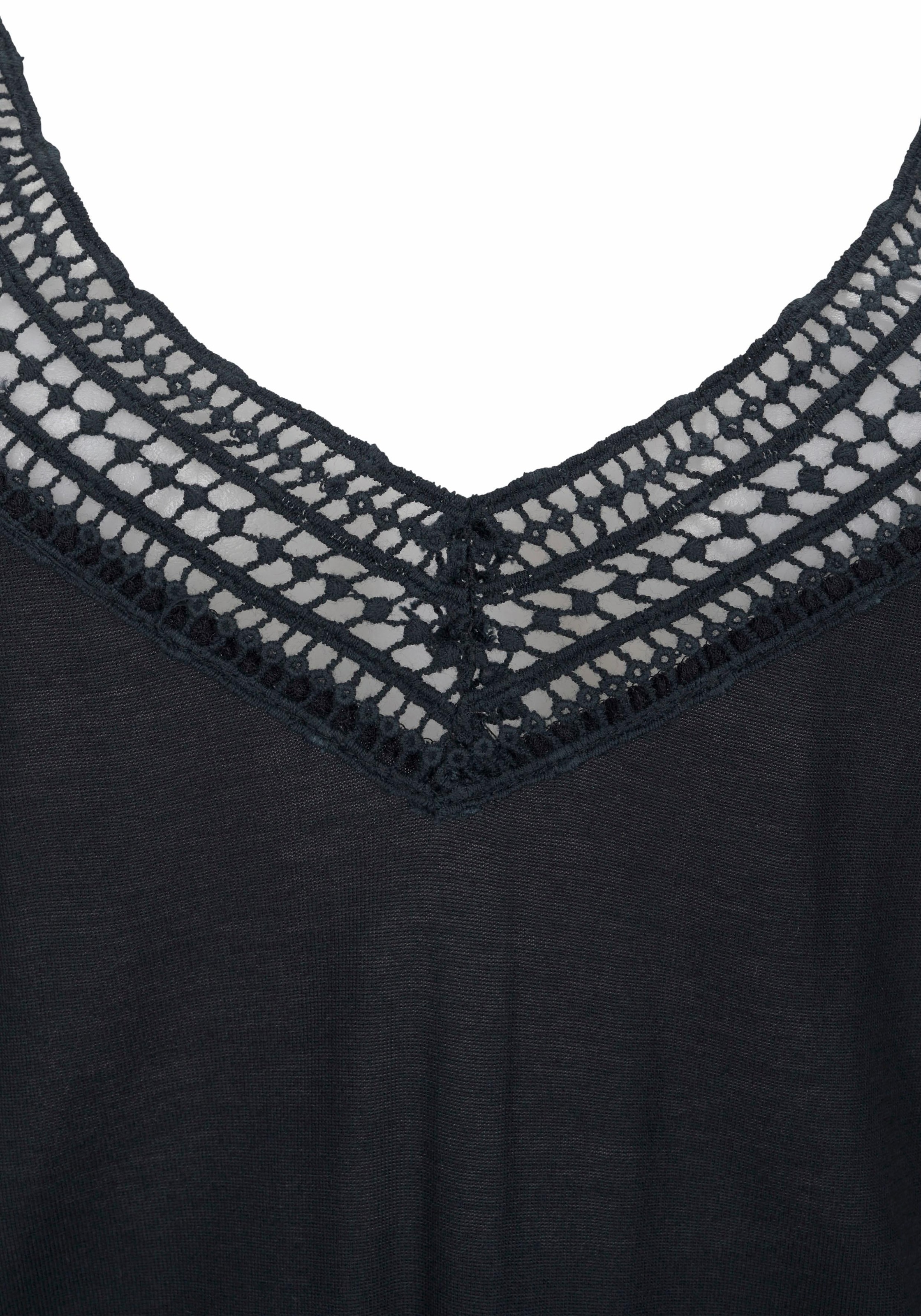 LASCANA Strandtop mit Trägern aus Häkelspitze, sommerliches Damentop
