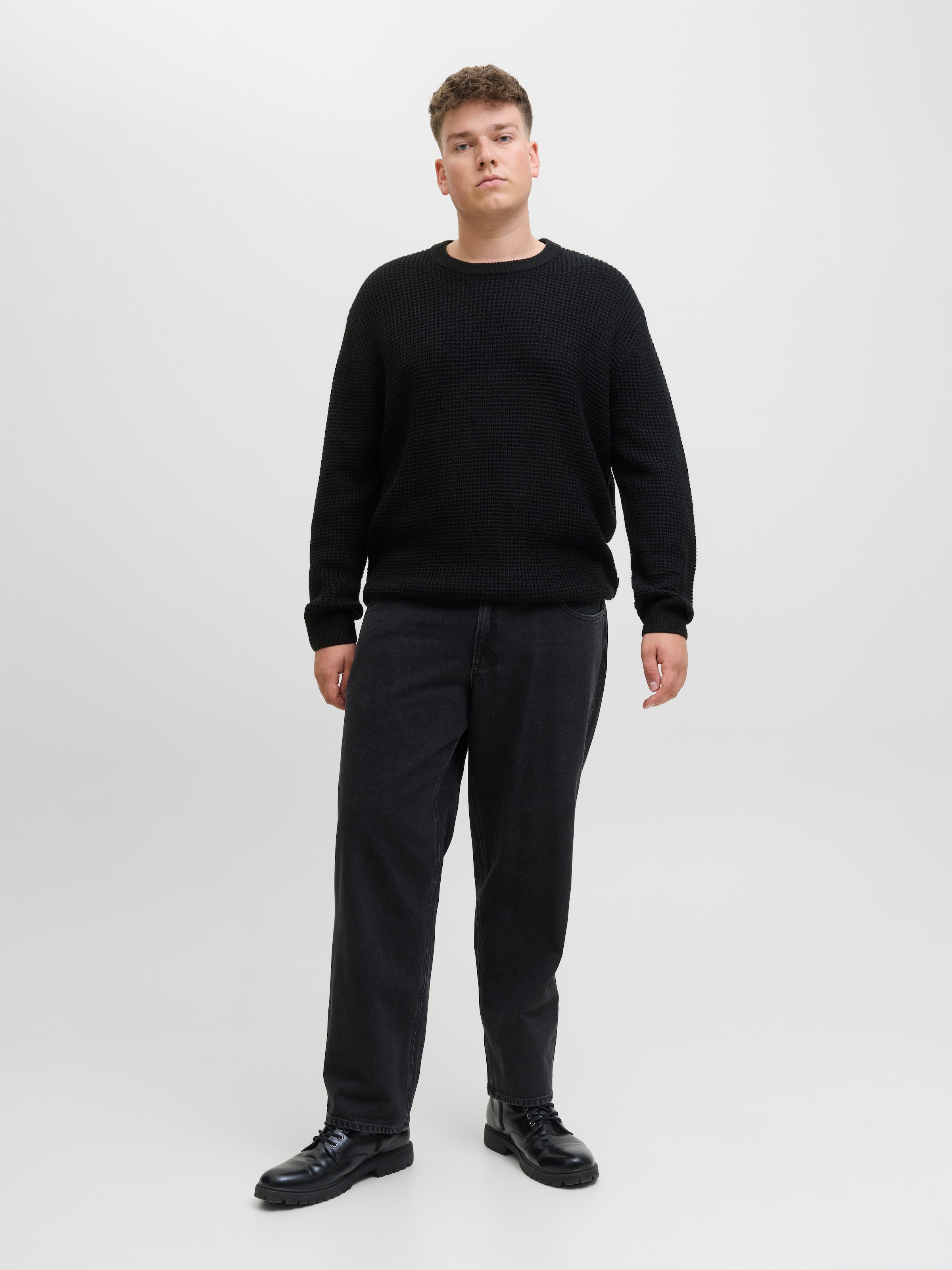 Jack & Jones PlusSize Pull en tricot »JJGLOBAL KNIT CREW NECK PLS«