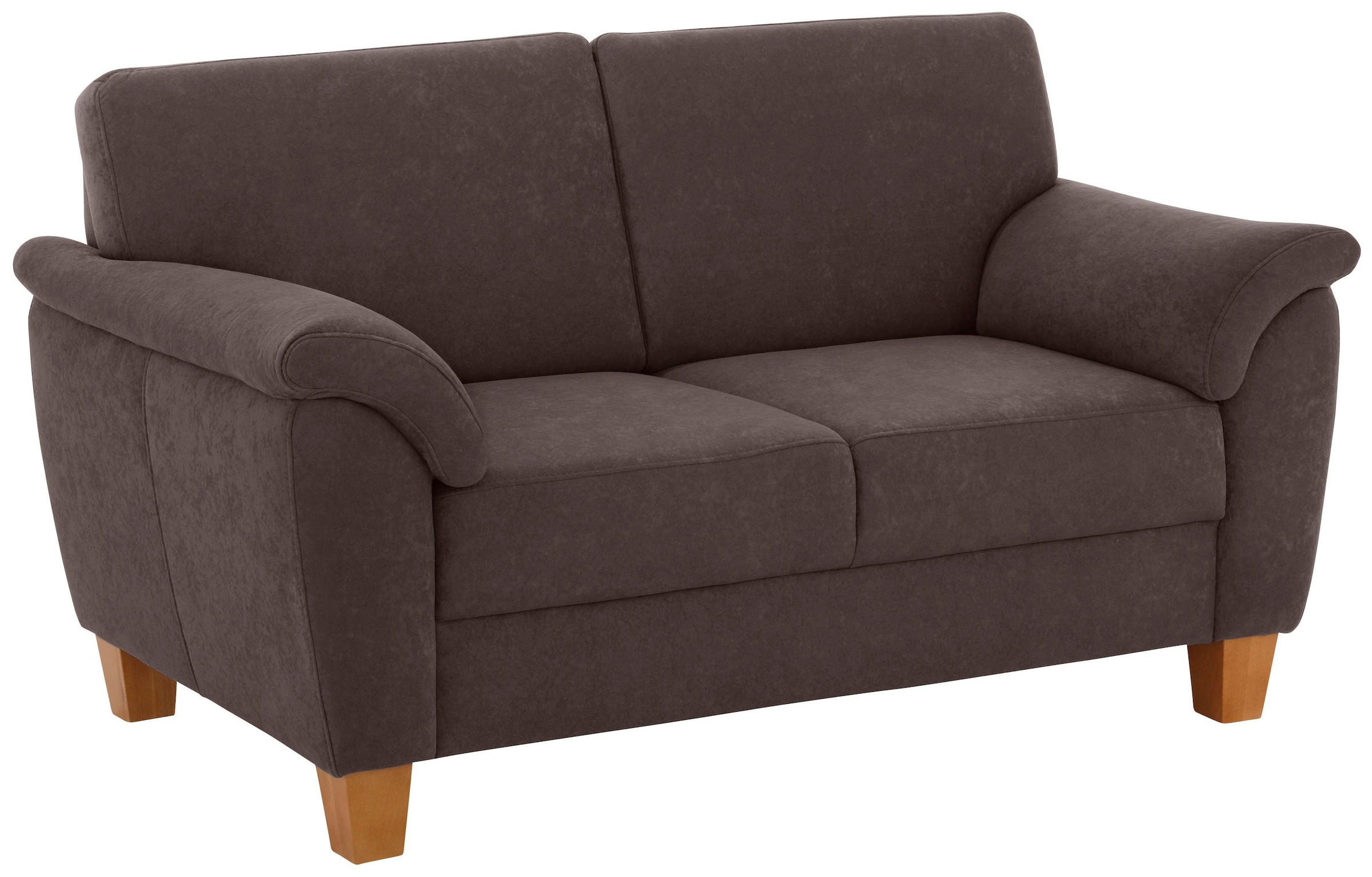 Home affaire 2-places »Texel« mit Federkern und Kontrastnaht, Füsse Buche eichefarben