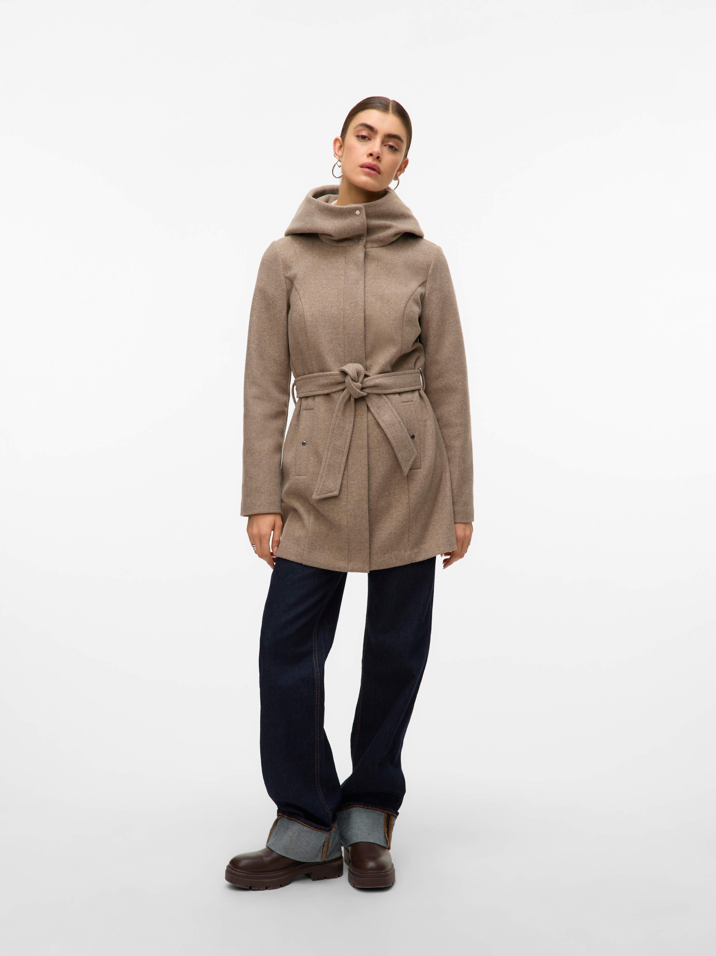Vero Moda Veste longue »VMPOPLIVA JACKET GA BOO« mit Kapuze