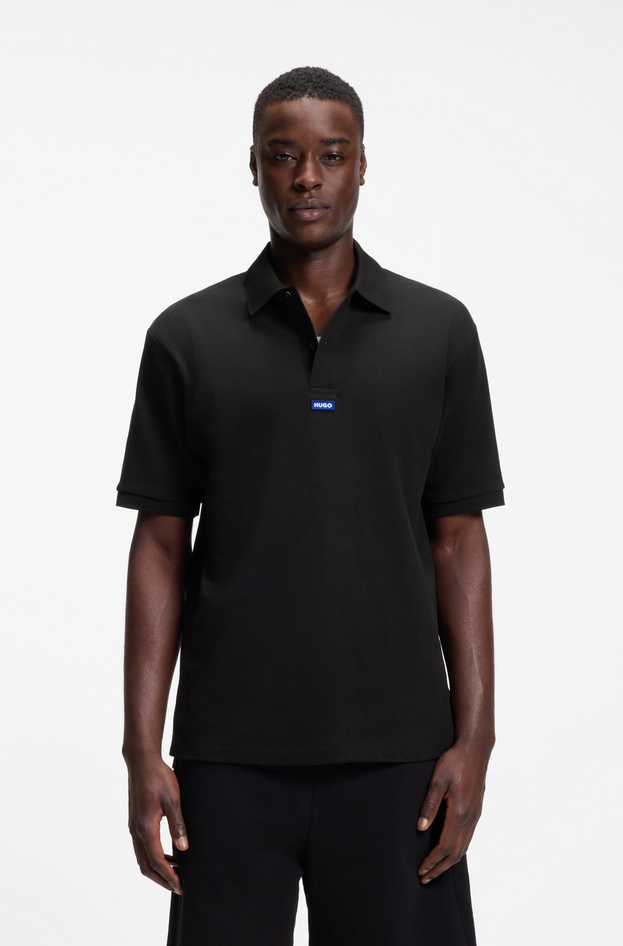HUGO Polo »Nolitos« Polokragen, Loose Fit, reine Baumwolle