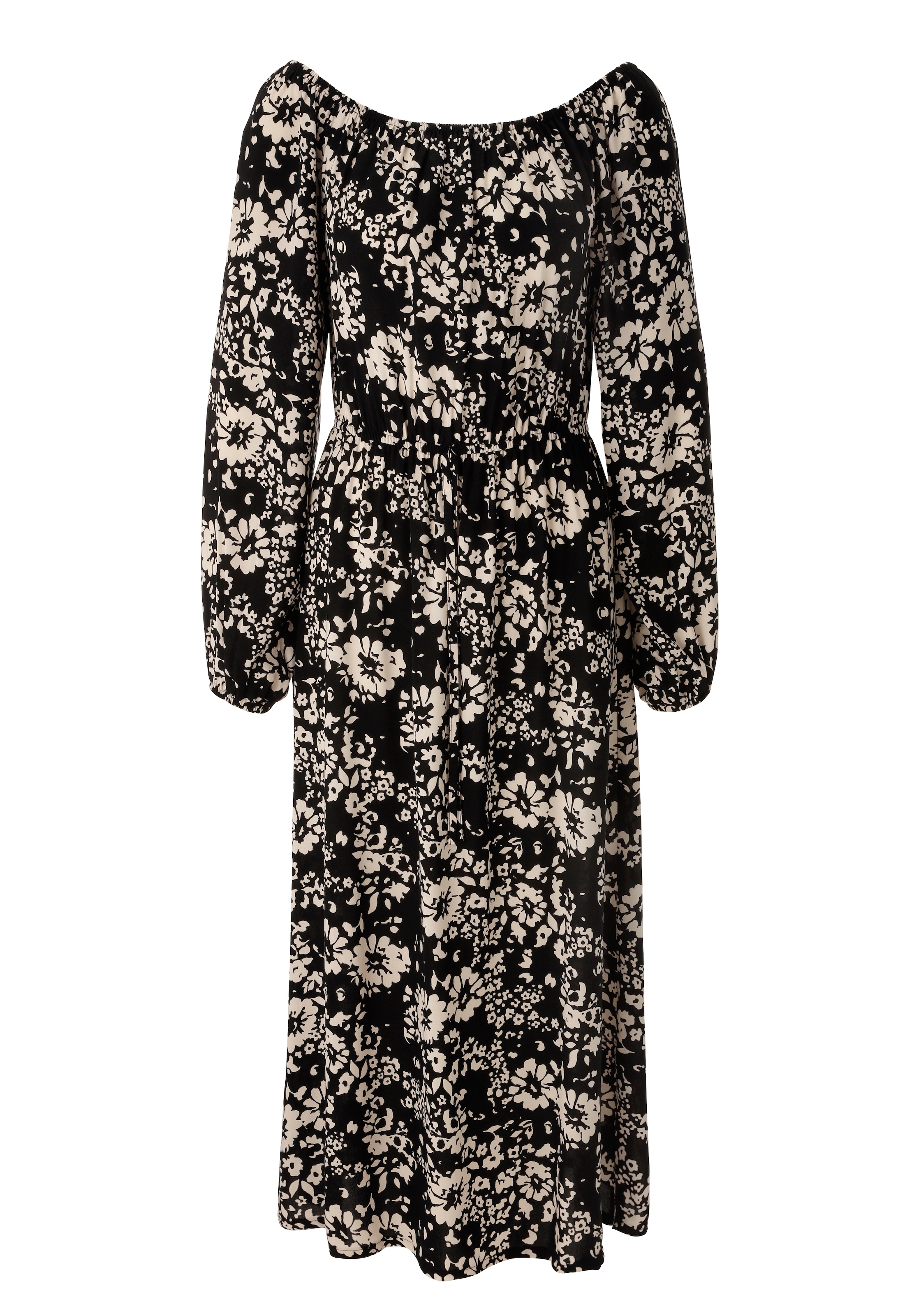 Aniston CASUAL Mini-robe mit grafischen Blumendruck - jedes Teil ein Unikat - NEUE KOLLEKTION