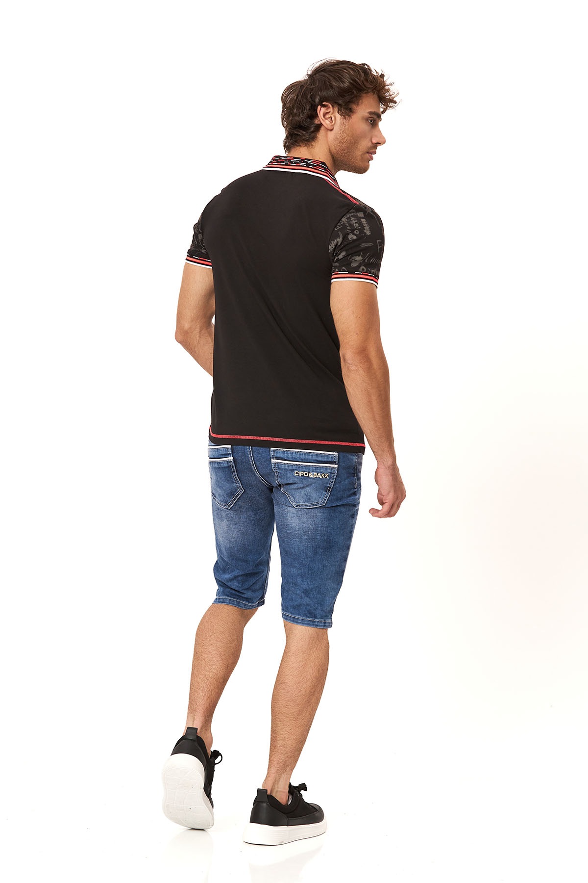 Cipo & Baxx Bermuda en jean Baumwolle, regular fit