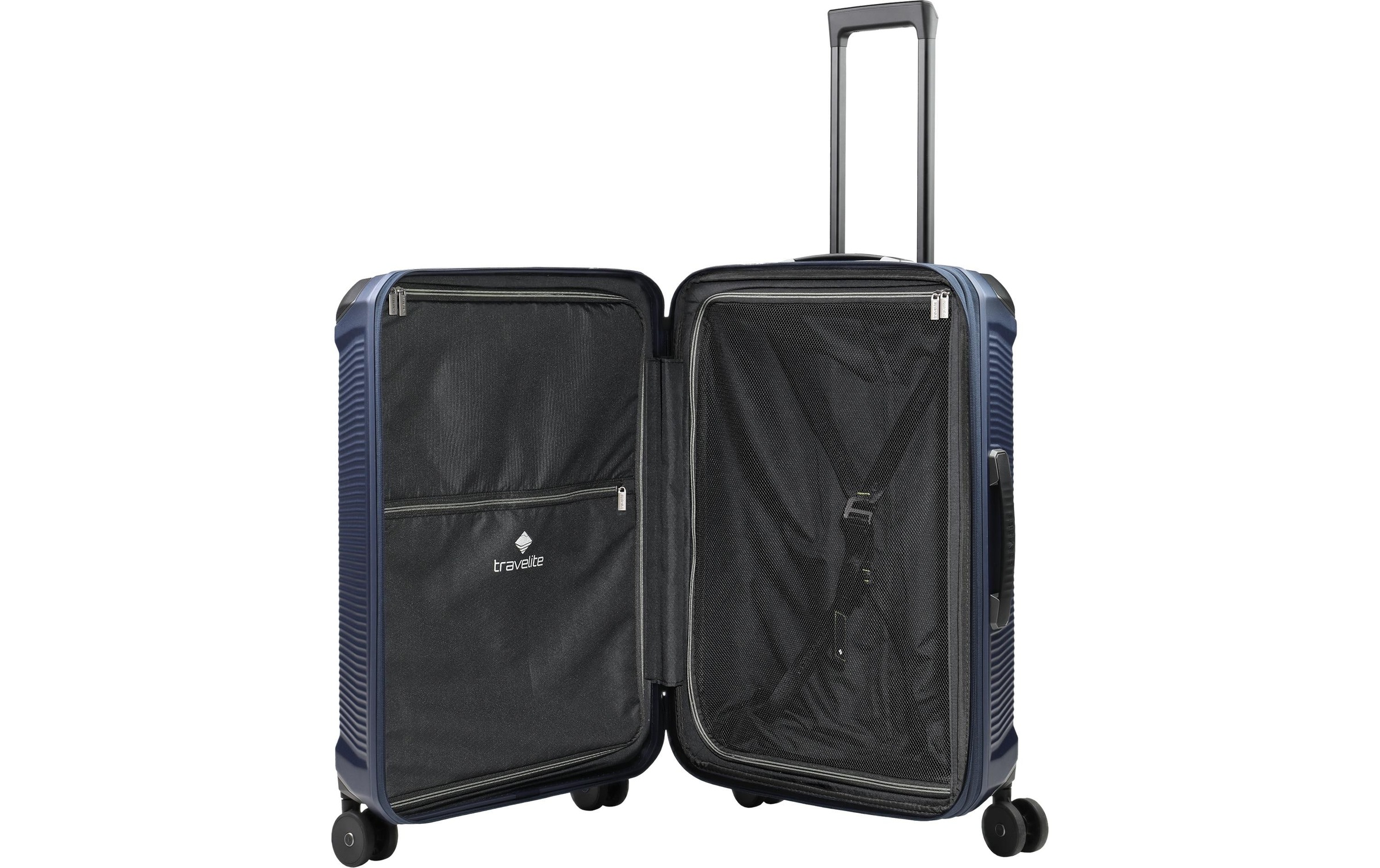 travelite Trolley »MILLENNIUM Reisekoffer Hartschale« 69 l 4 Rollen aus leichtem Polycarbonat mit stabiler Bauweise und Innenaufteilung