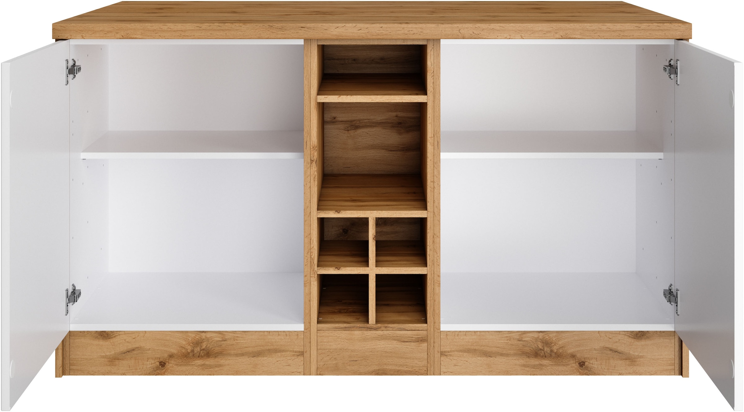 KOCHSTATION Ilot de cuisine »KS-Lana, Breite 153 cm« façades MDF, plan de travail épaisseur 38 mm