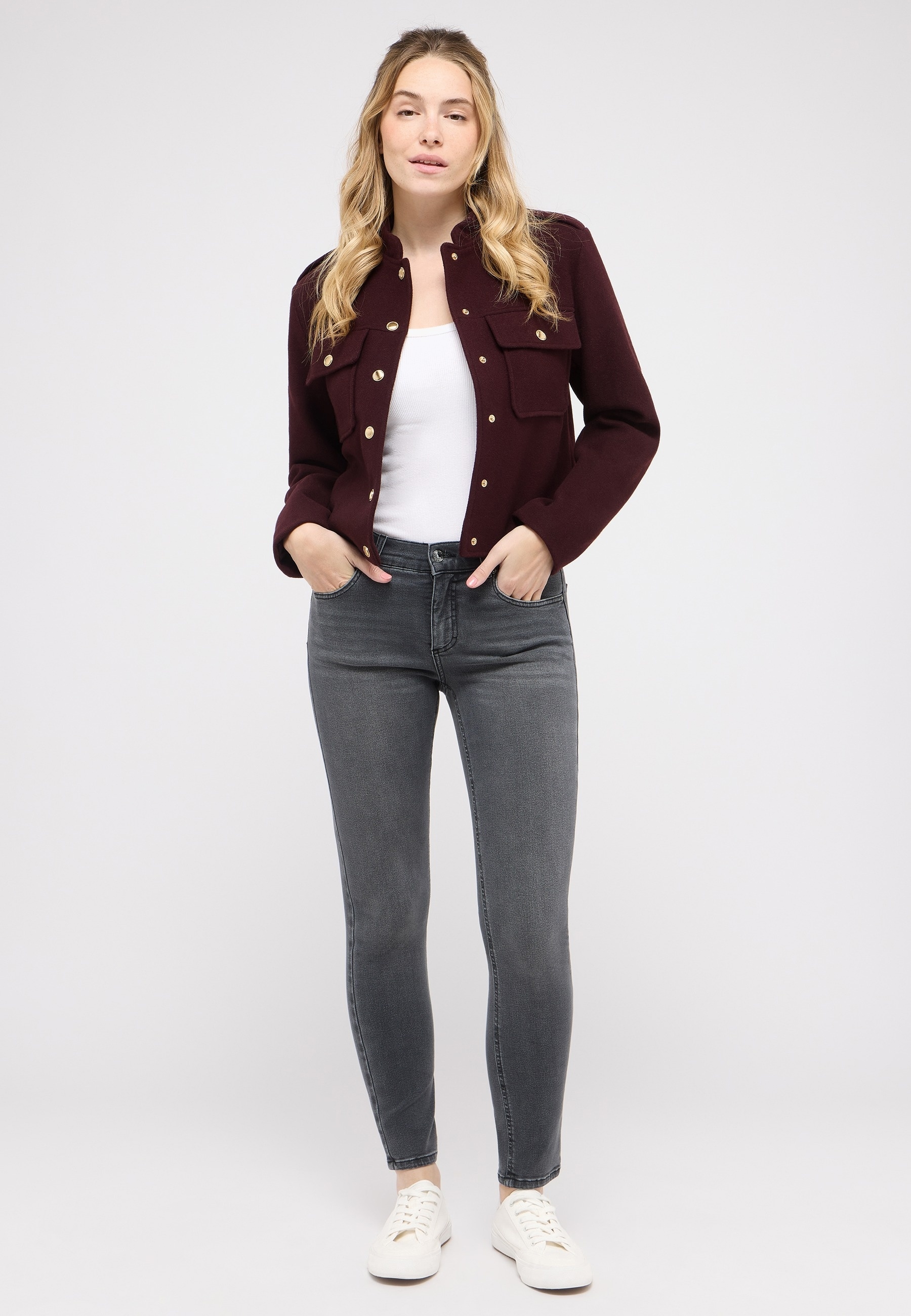 ANGELS Jeans slim »SKINNY« en mélange de coton, avec passants de ceinture