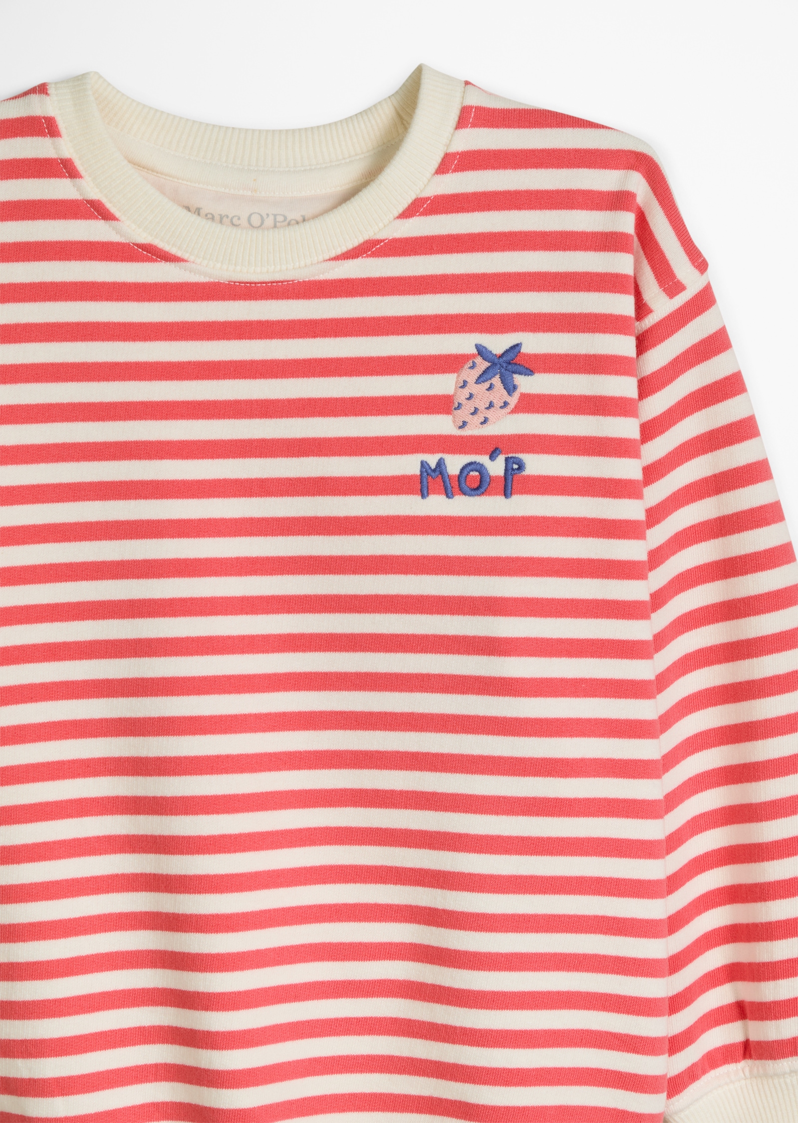 Marc O'Polo Junior Sweatshirt , Reine Baumwolle, für kleine Mädchen, kontrastfarbene Details
