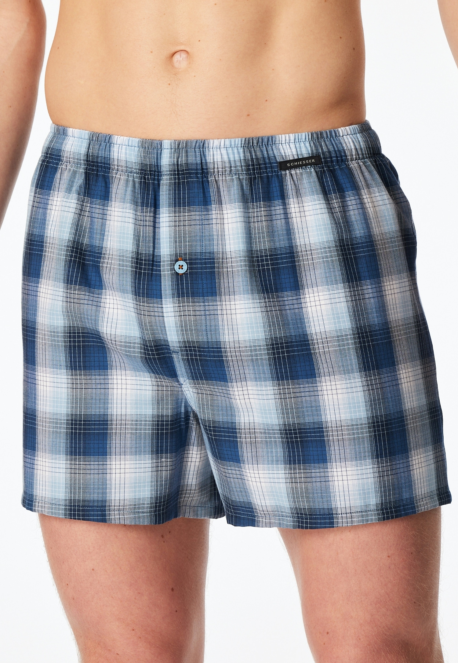 Schiesser Boxer ample »Boxershorts Multipack« Eingriff mit Knopf, elastischer Bund, lockere Passform