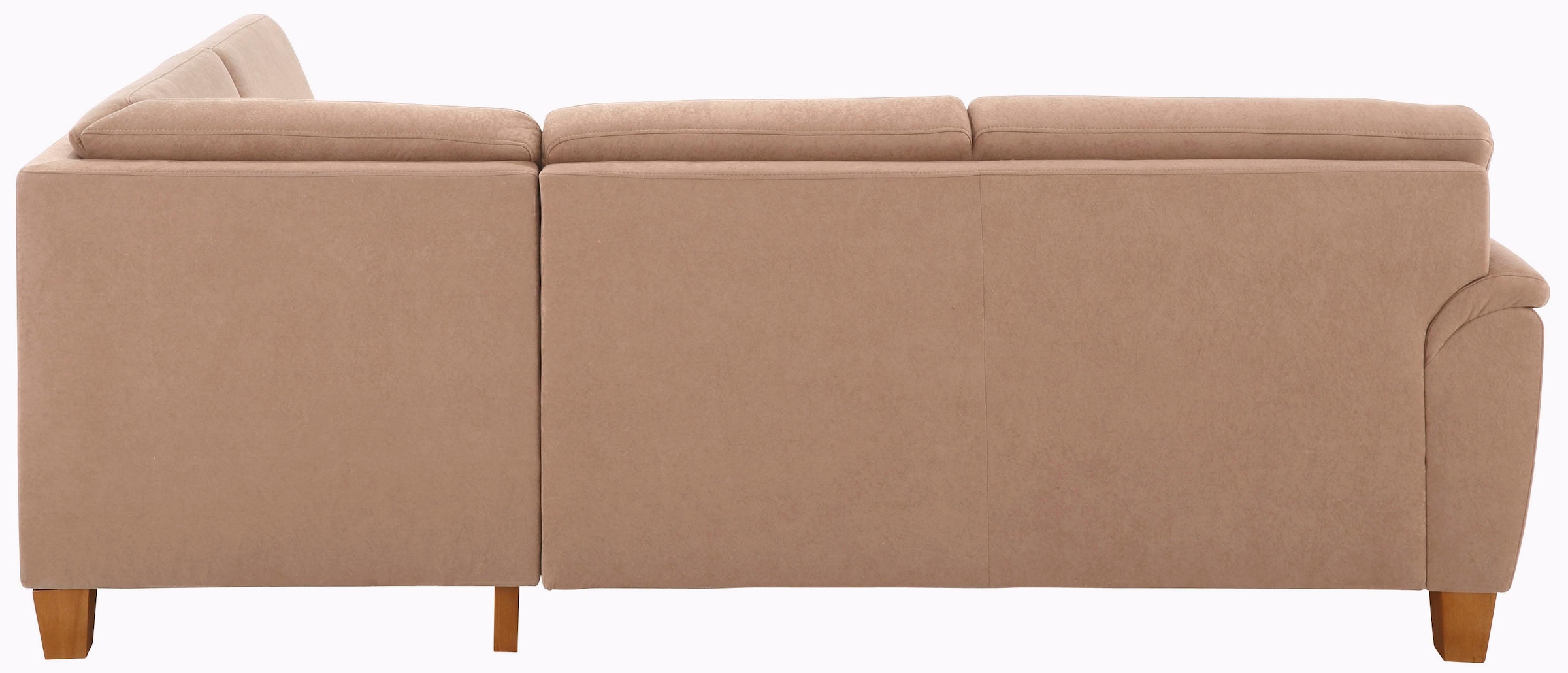 Home affaire Ecksofa »Alta L-Form« mit Federkern und Kontrastnaht, Füsse Buche eichefarben