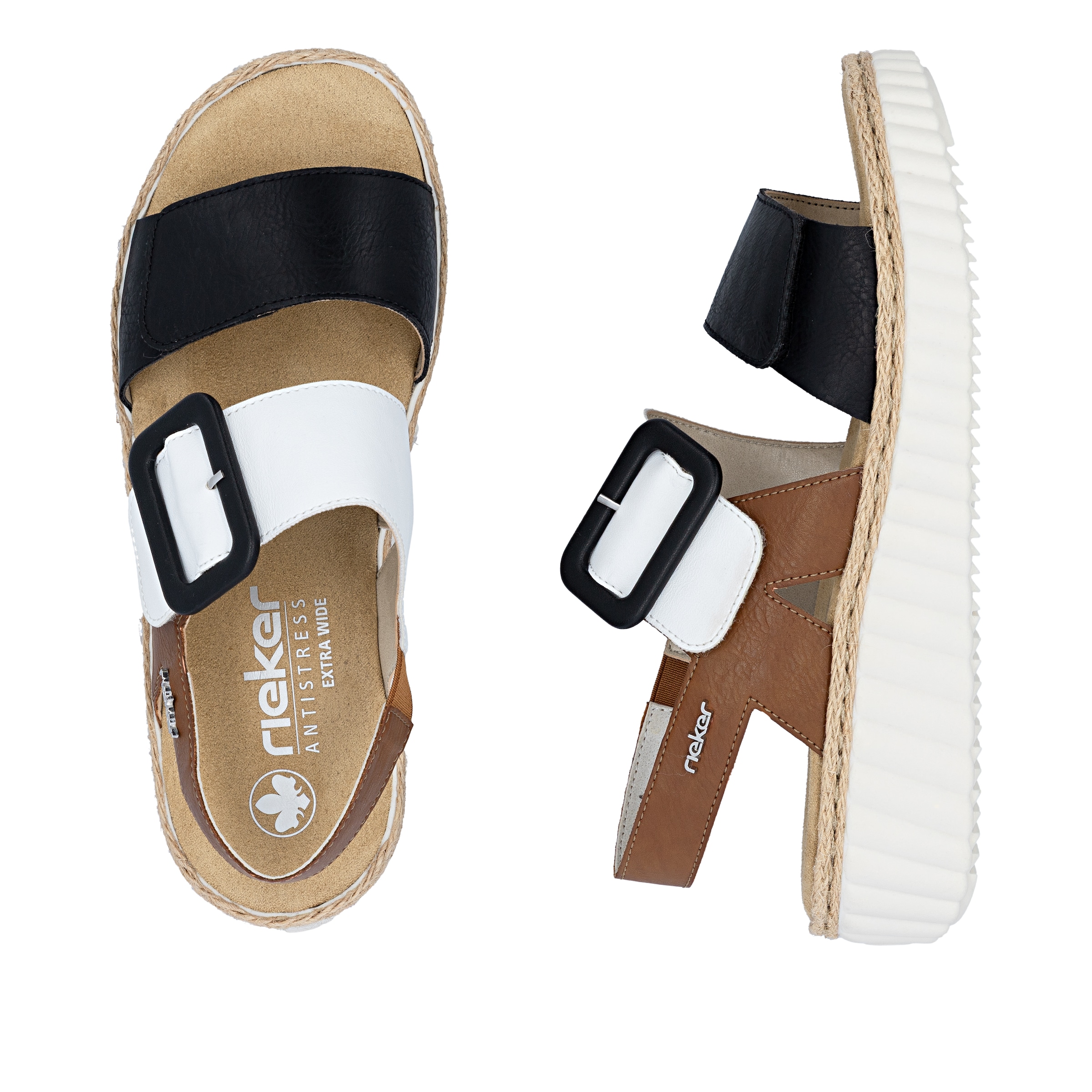 Rieker  chaussure d'été, sandale, talon compensé, forme confortable