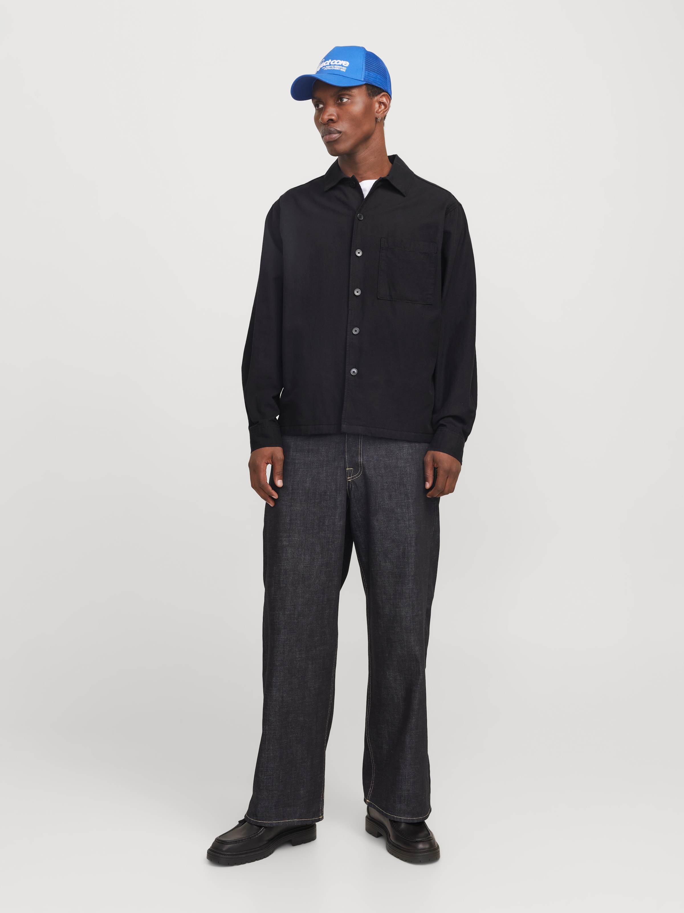 Jack & Jones Langarmhemd »JJEURBAN EDGE OVERSHIRT LS SN«, mit Hemdkragen