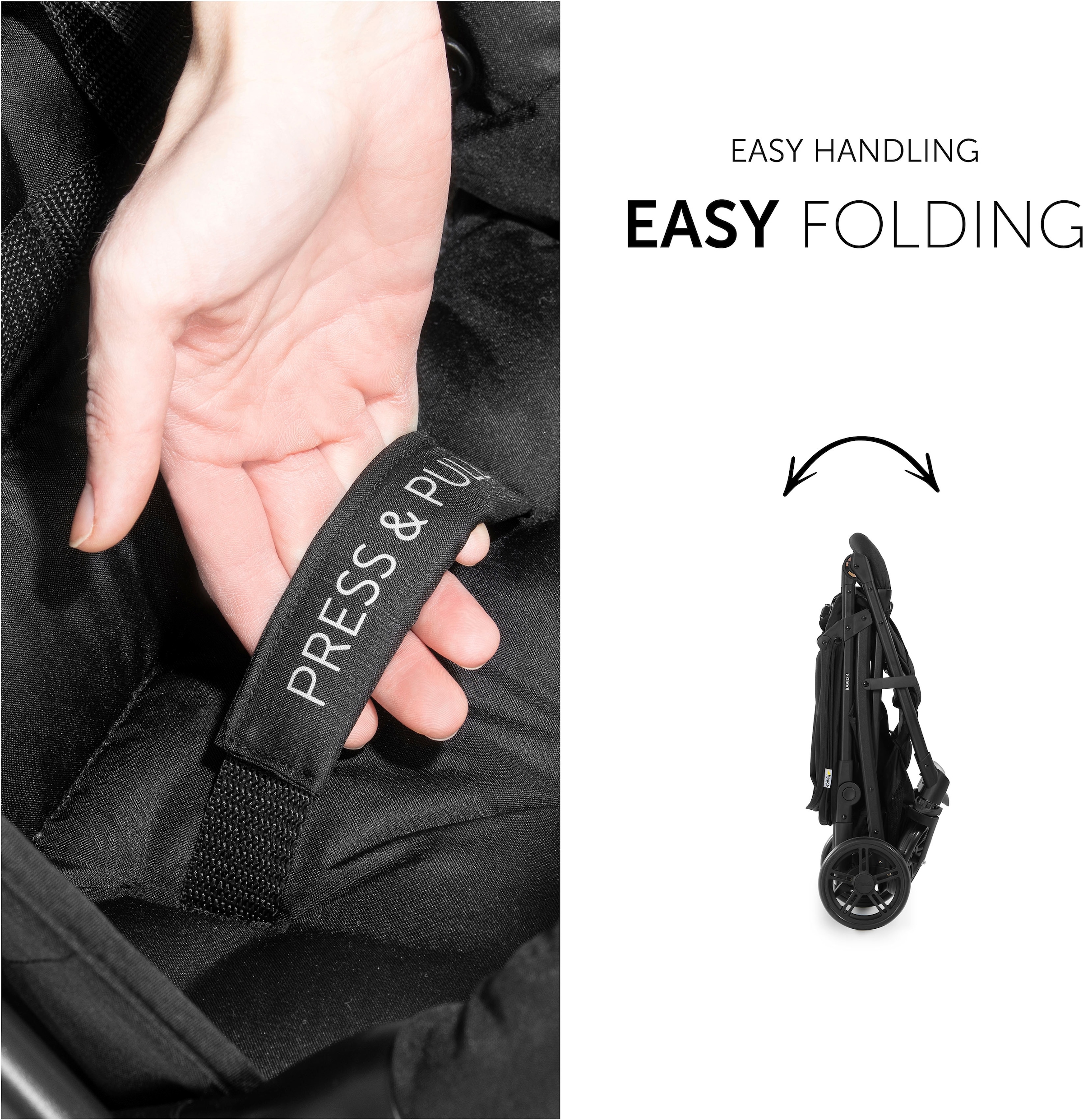 Hauck Kinder-Buggy »Rapid 4, schwarz« 25 kg mit schwenk- und feststellbaren Vorderrädern