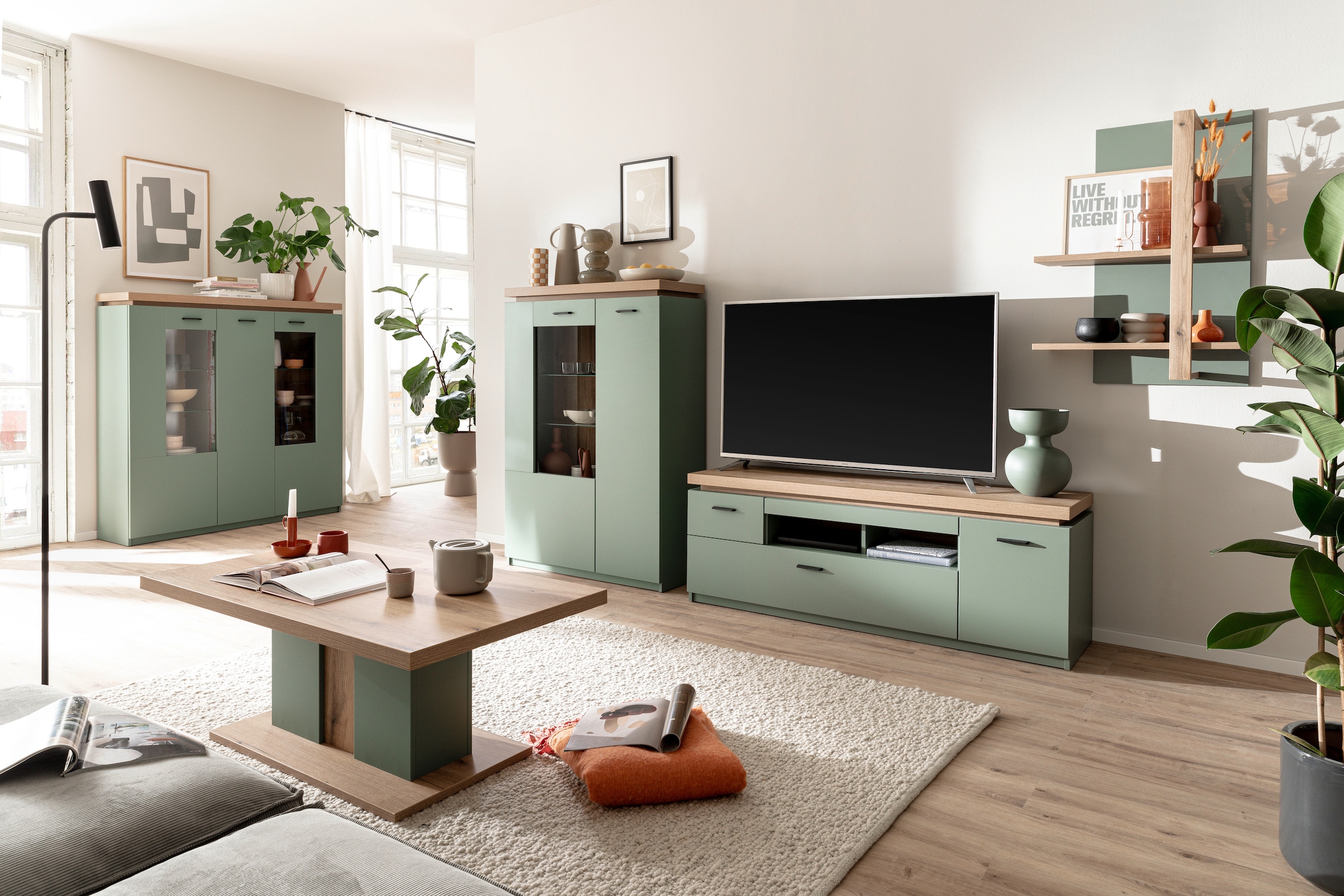 MCA furniture Wohnwand »MONIZ Wohnkomination 2« Komplett-Set, 3 Stk. tlg.