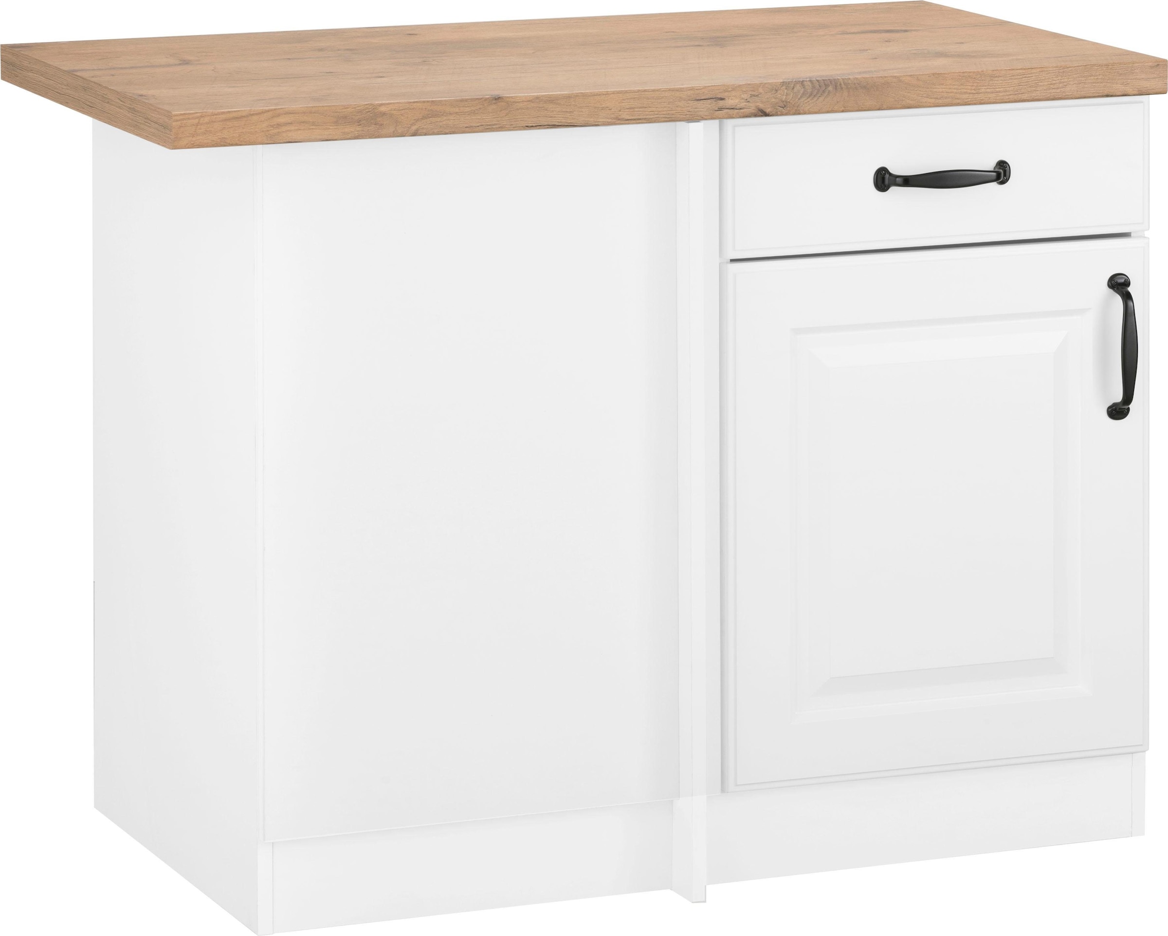 wiho Küchen Meuble bas d'angle »Erla« 110 cm breit mit Kassettenfront