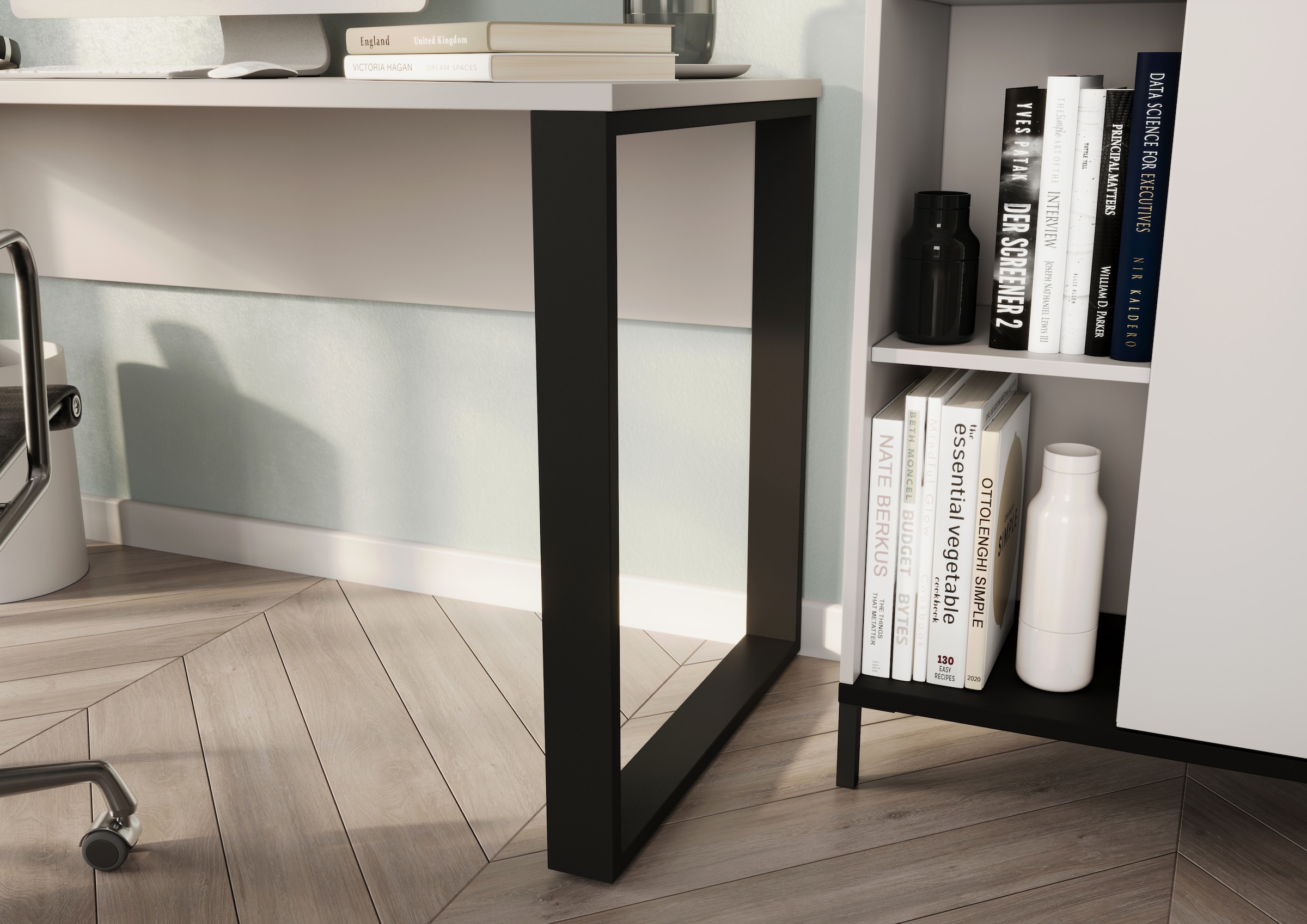 GERMANIA Ensemble de meubles de bureau »GW-Rovigo« 2 cuis tlg. Schreibtisch mit Knieblende, Made in Germany