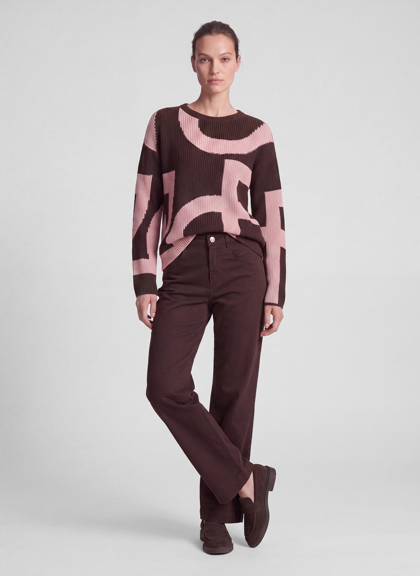 Rabe Pull en tricot mit grafischem Muster
