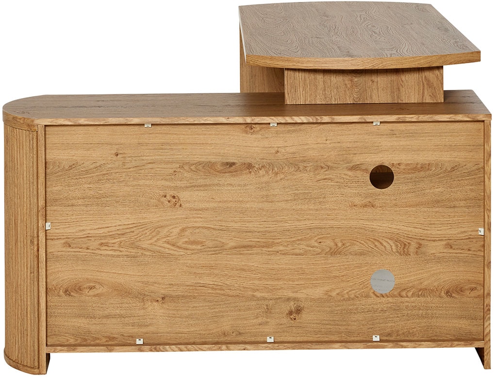 Jahnke Bureau d'angle »MOON C 150 E« 1 cuis tlg. montage réversible, espace de rangement & passage de câbles, largeur 150 cm