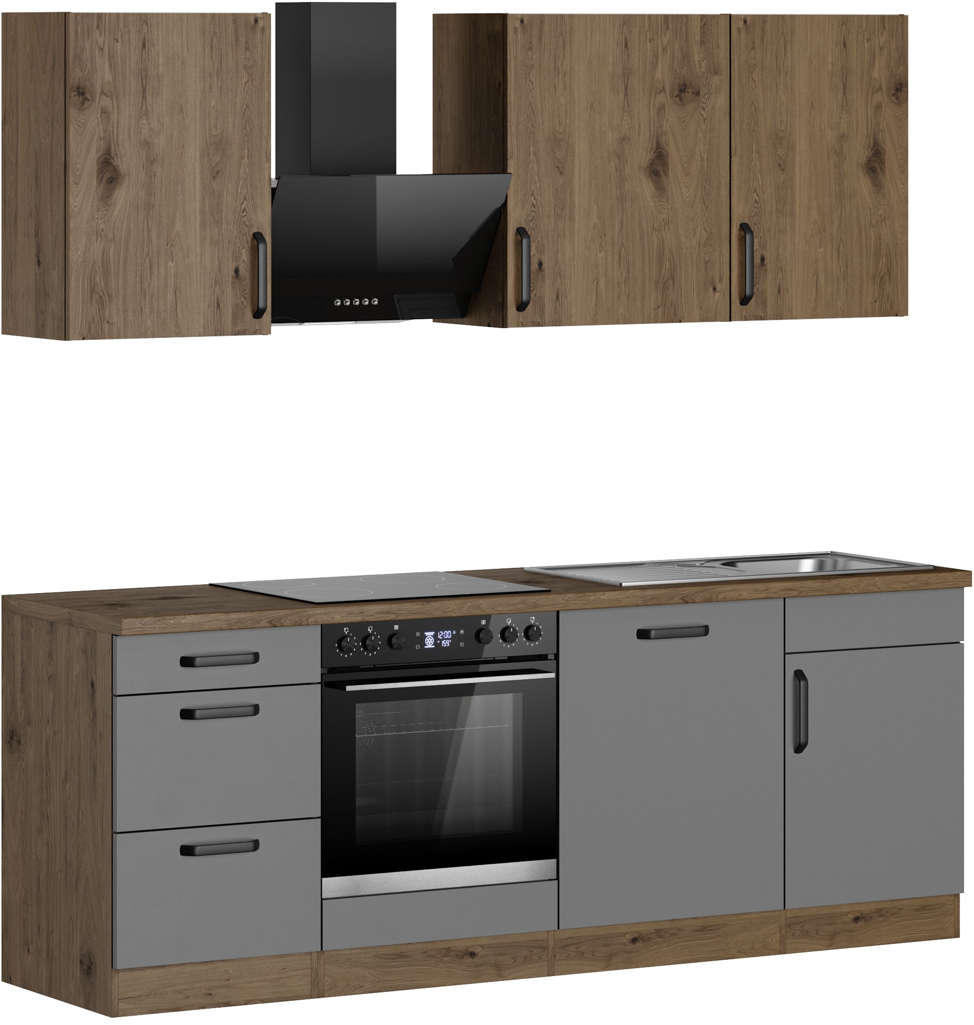 wiho Küchen Kitchenette »Elba« wahlweise mit Hanseatic E-Geräten, Breite 220 cm