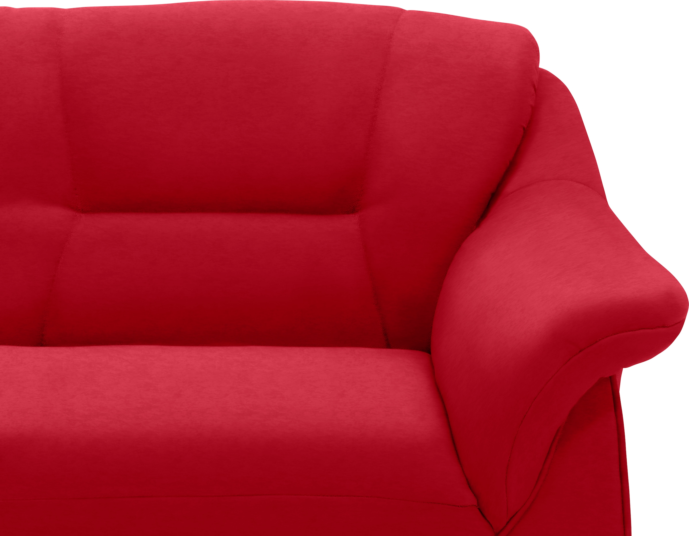 DOMO collection Canapé d'angle »Faenza für kleine Räume, Stellmasse 232x176cm, komfortabel, L-Form« mit Ottomane, zeitlos, elegante Armlehnen, wahlweise mit Bettfunktion