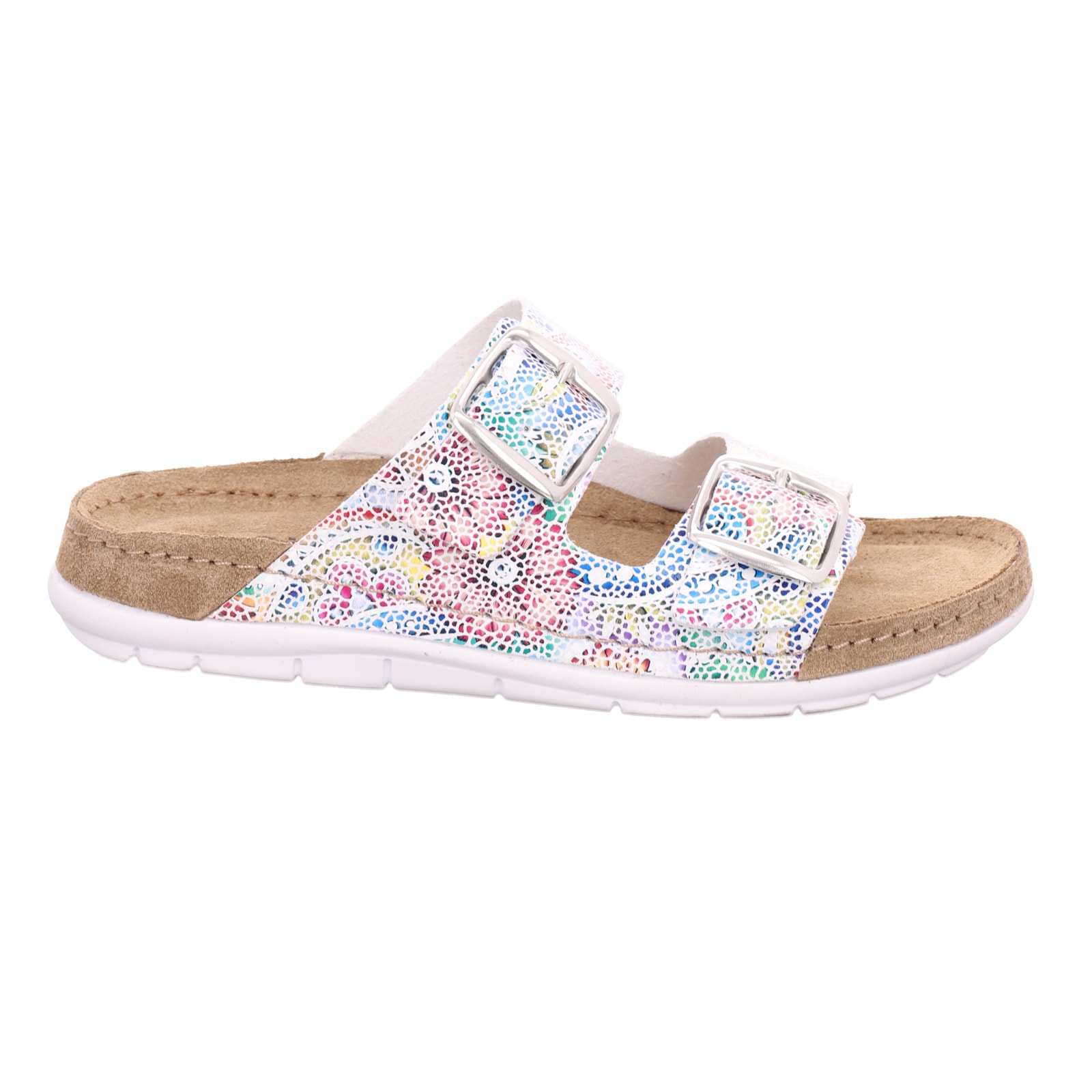 Rohde Pantolette »Rodigo-D«  Sommerschuh, Hausschuh mit vorgeformtem Softfussbett
