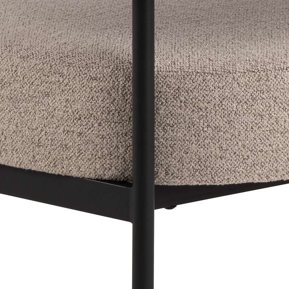 ACTONA GROUP Fauteuil lounge »Oakfield, Polstersessel, Relaxsessel, mit Armlehnen, Hoher Komfort« moderne, tissu beige, pieds noirs, ressorts ensachés, hauteur d'assise : 43,5 cm