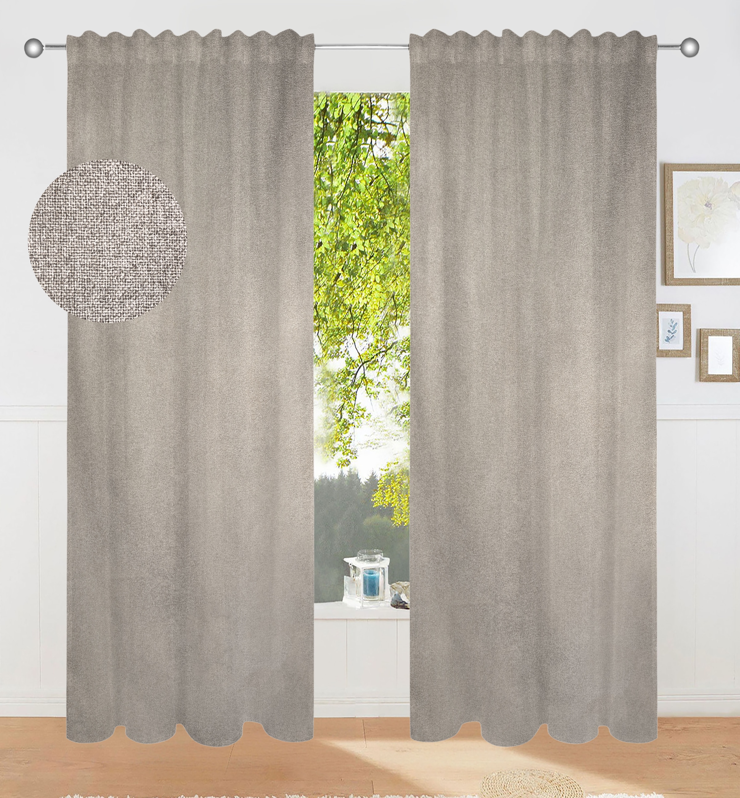 GOODproduct Verdunkelungsvorhang »Ronnel« Multifunktionsband 2 Stk. tlg. 2x einfarbig, Wohnzimmer, Schlaf/-Kinderzimmer, 100% verdunkelnd