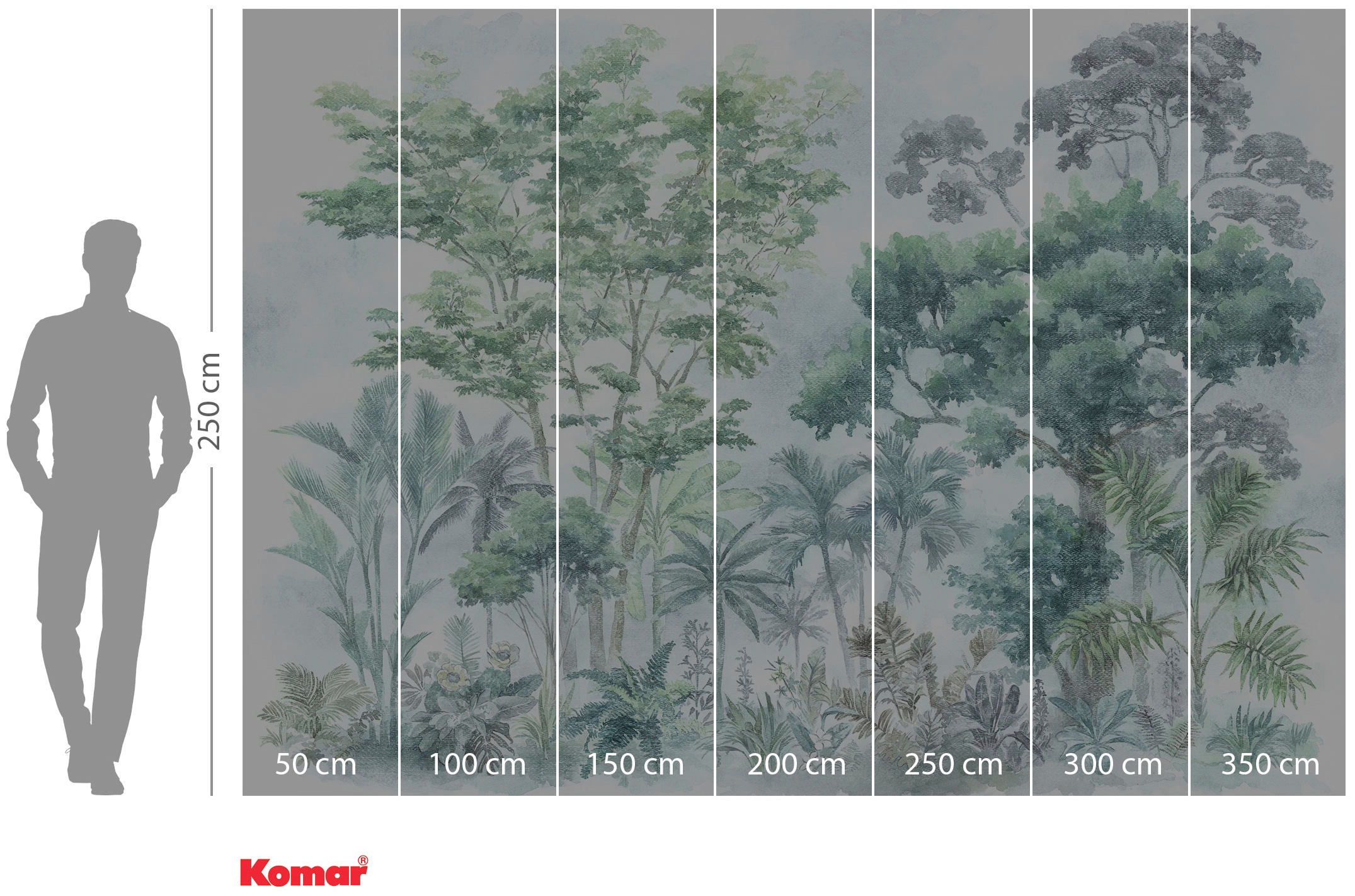 Komar Papier peint intissé »Digitaldruck Vlies -  Silva - Grösse 350 x 250 cm« imprimé Wohnzimmer, Schlafzimmer