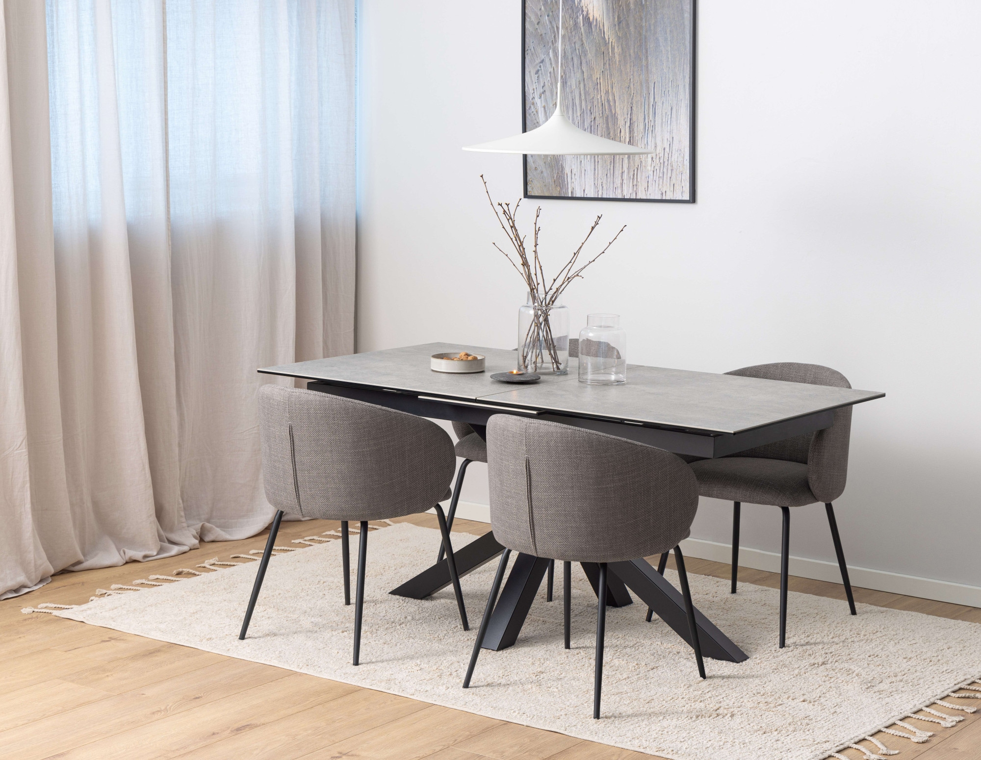 ACTONA GROUP Table de salle à manger »Heaven,Tischplatte aus Keramik, ausziehbar - robust & pflegeleicht« Résistant aux rayures, déperlant, place assise pour 4-8 personnes, L: 168/210 cm