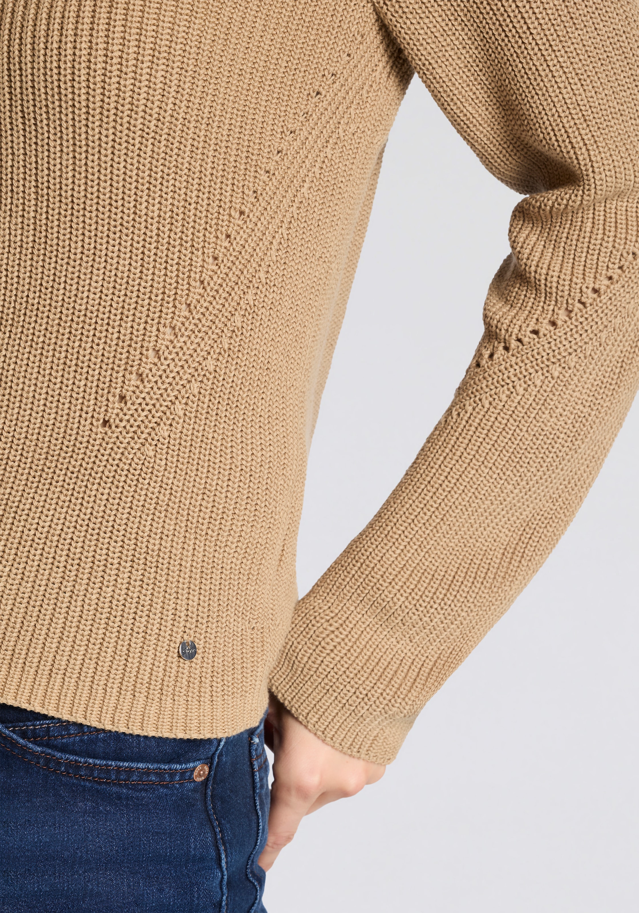 BOSS ORANGE Pull en tricot »Fardella Premium Damenmode« mit Ajouré-Details