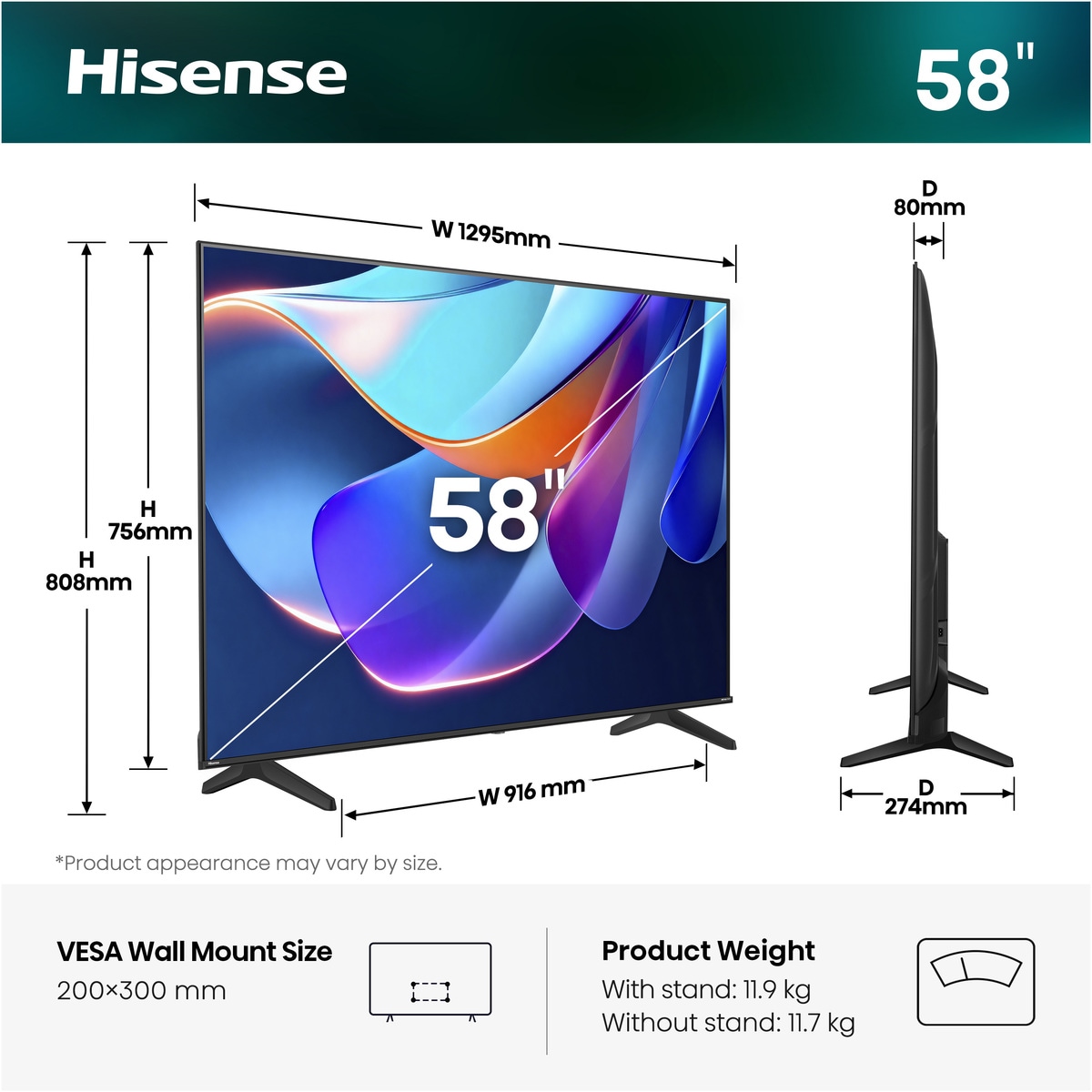 Hisense DLED-Fernseher »58E6DS« 146 cm/58 ″ Smart-TV
