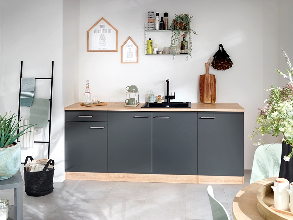 RESPEKTA Spülenschrank »Merle« Breite 50 cm, Soft-Close, Griffe aus Metall, 85 cm Arbeitshöhe