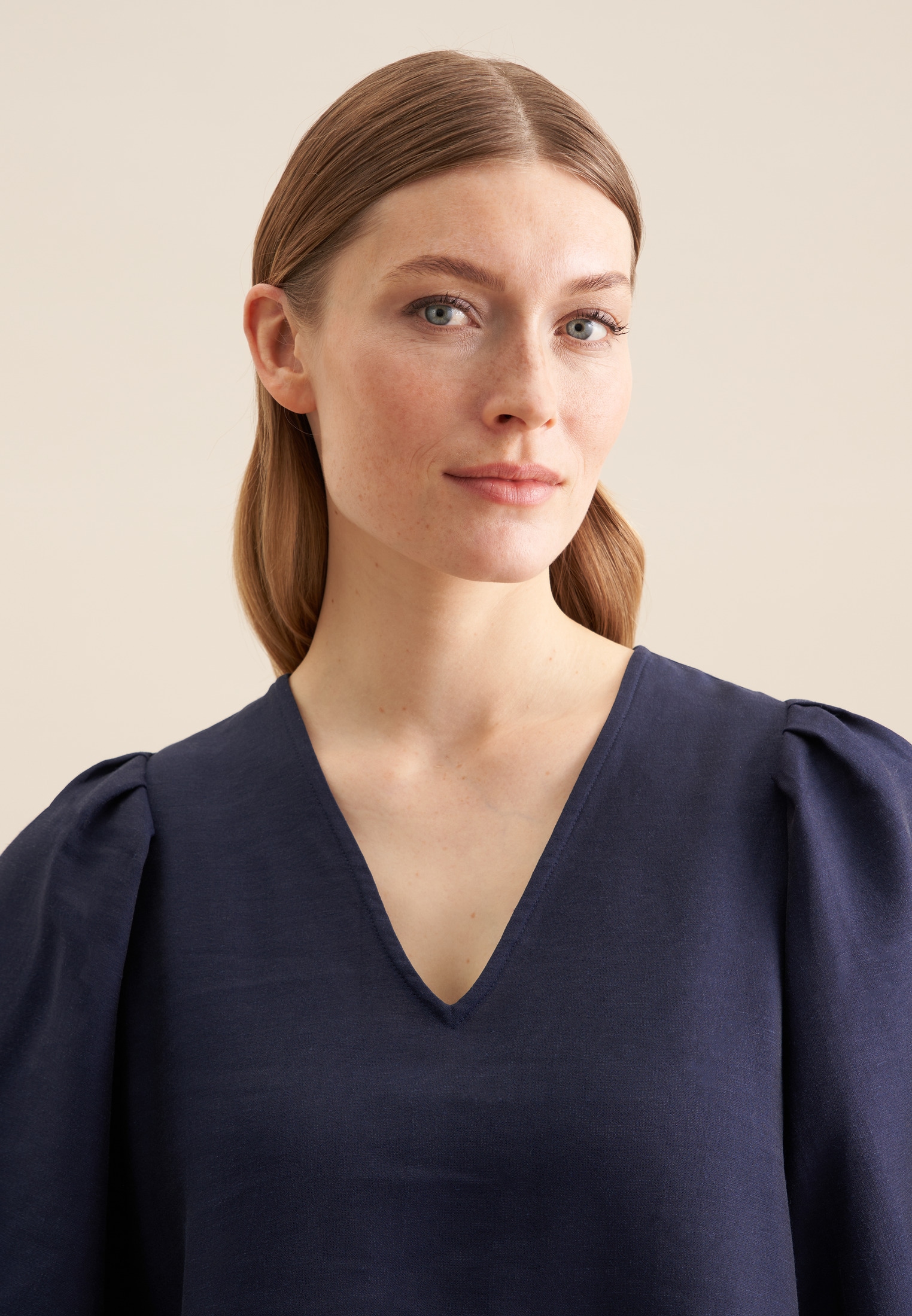 seidensticker Sommerkleid »Schwarze Rose« 3/4 V-Neck Uni