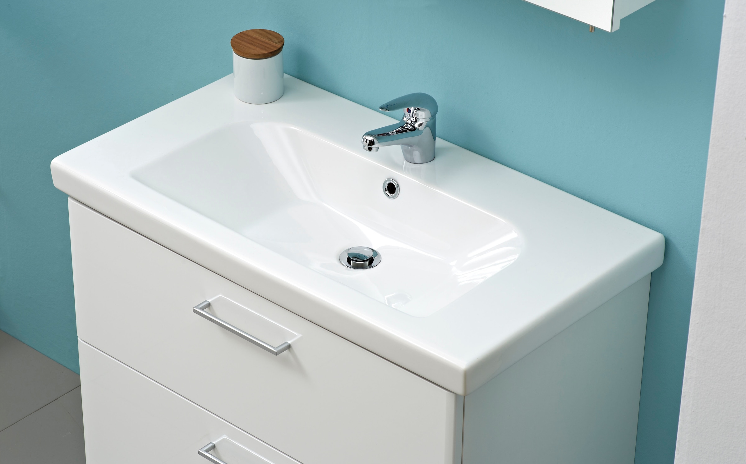 Saphir Ensemble de meubles de salle de bain »Quickset 316 Waschplatz, Keramikwaschtisch mit Unterschrank« 2 cuis tlg.