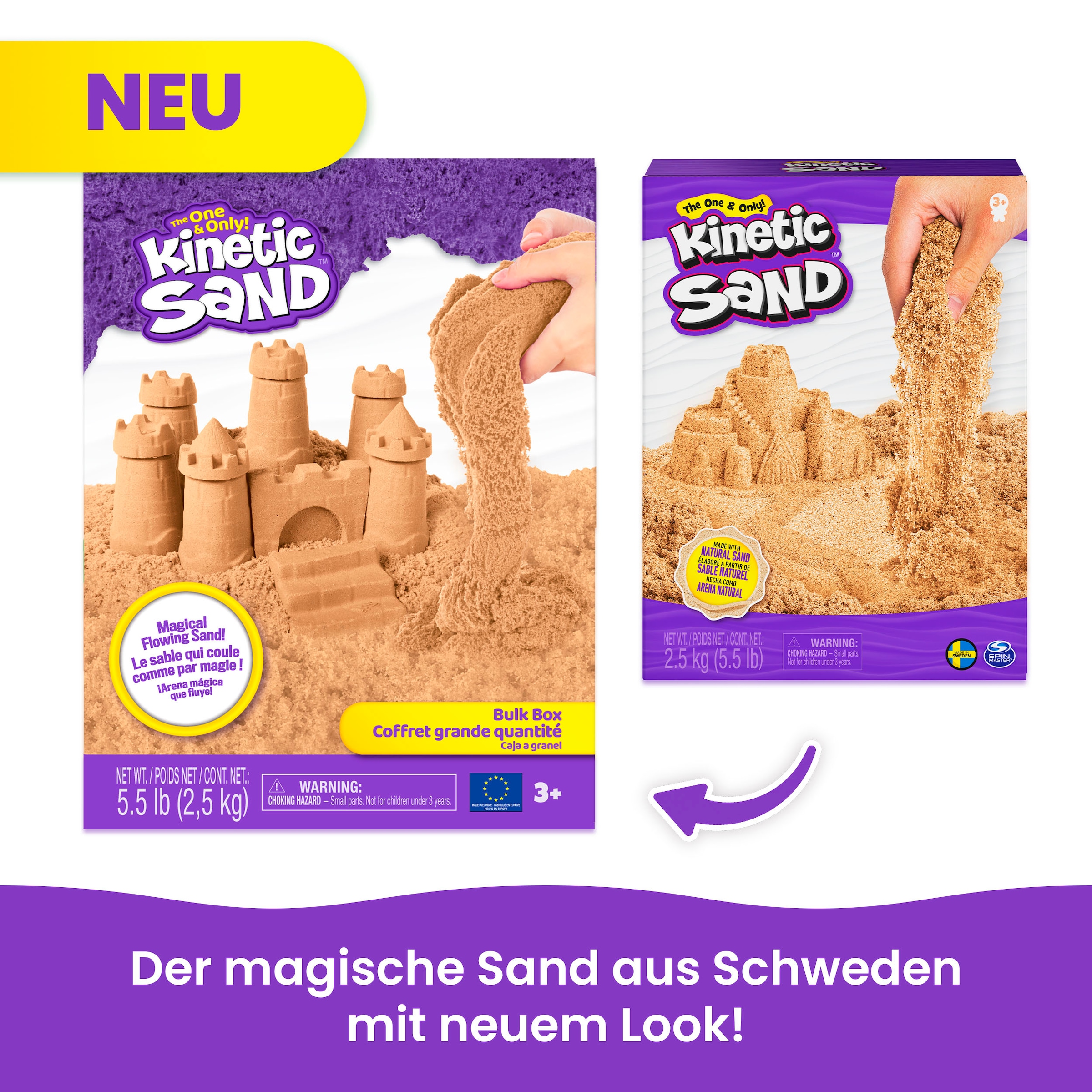Spin Master Kreativset »Kinetic Sand - Braun 2,5 kg«