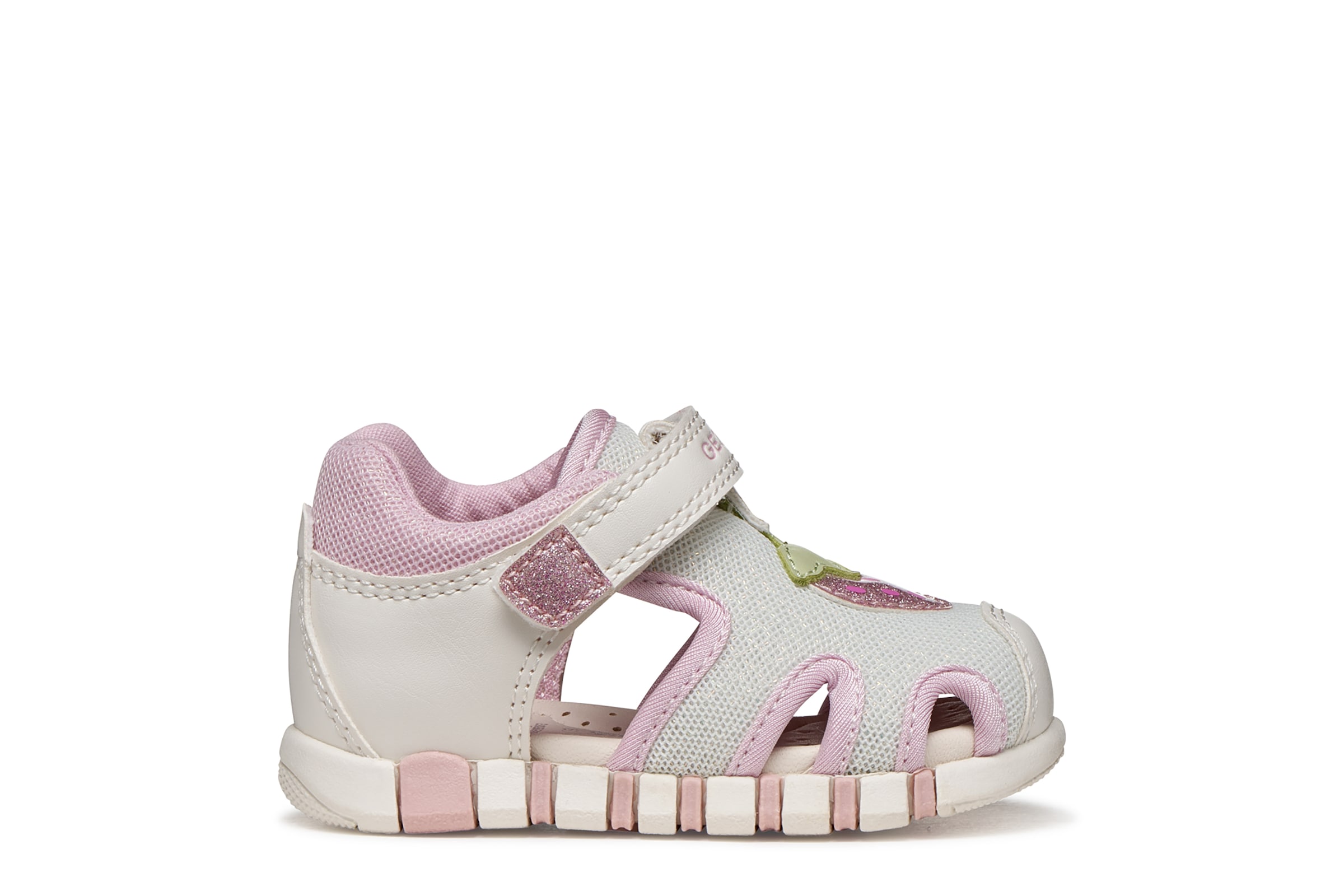 Geox Lauflernschuh »B SANDAL IUPIDOO GIR«  Babyschuh mit süssem Aufnäher, Grössenschablone zum Download