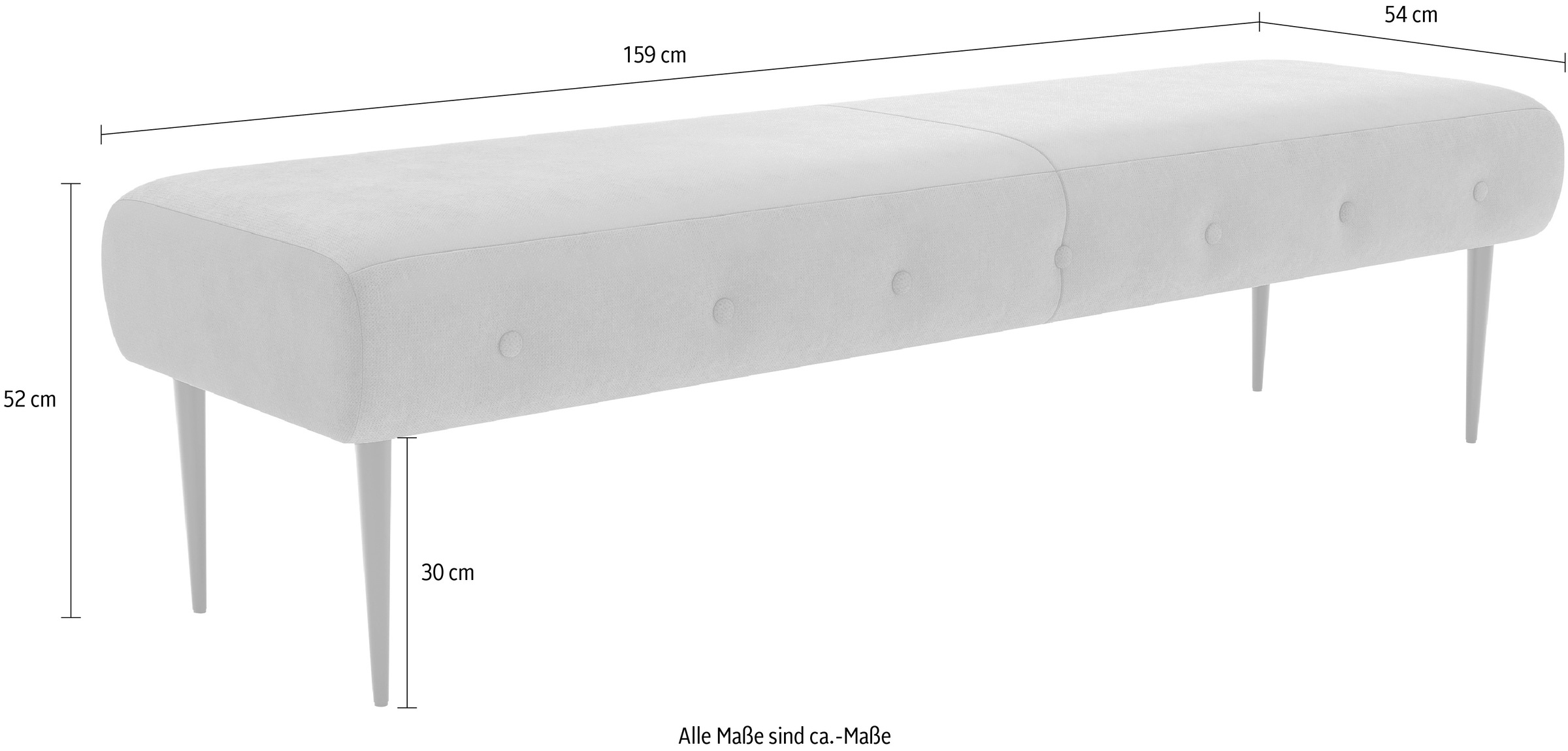 Home affaire 3-Sitzer »Amber« mit Knopfheftung,in verschieden Stoffarten
