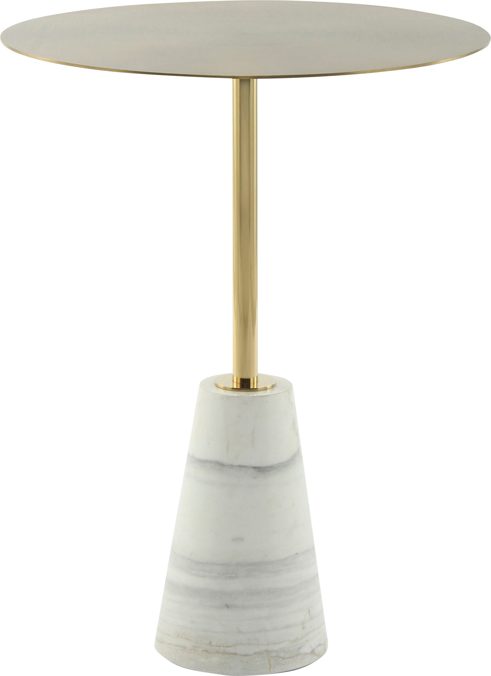 Kayoom Table d'appoint »Rocio 325, Ausgestattet mit stabilem Marmorfuss, Edelstahl-Gestell« 1 cuis tlg. Stabiler Marmorfuss, runde Ablagefläche und Gestell aus Edelstahl