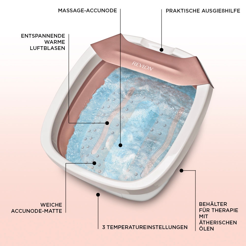 Revlon Fussbad »RVFB7034E« Ultimatives Premium-Fussbad, faltbar und kompakt, einfach zu verstauen