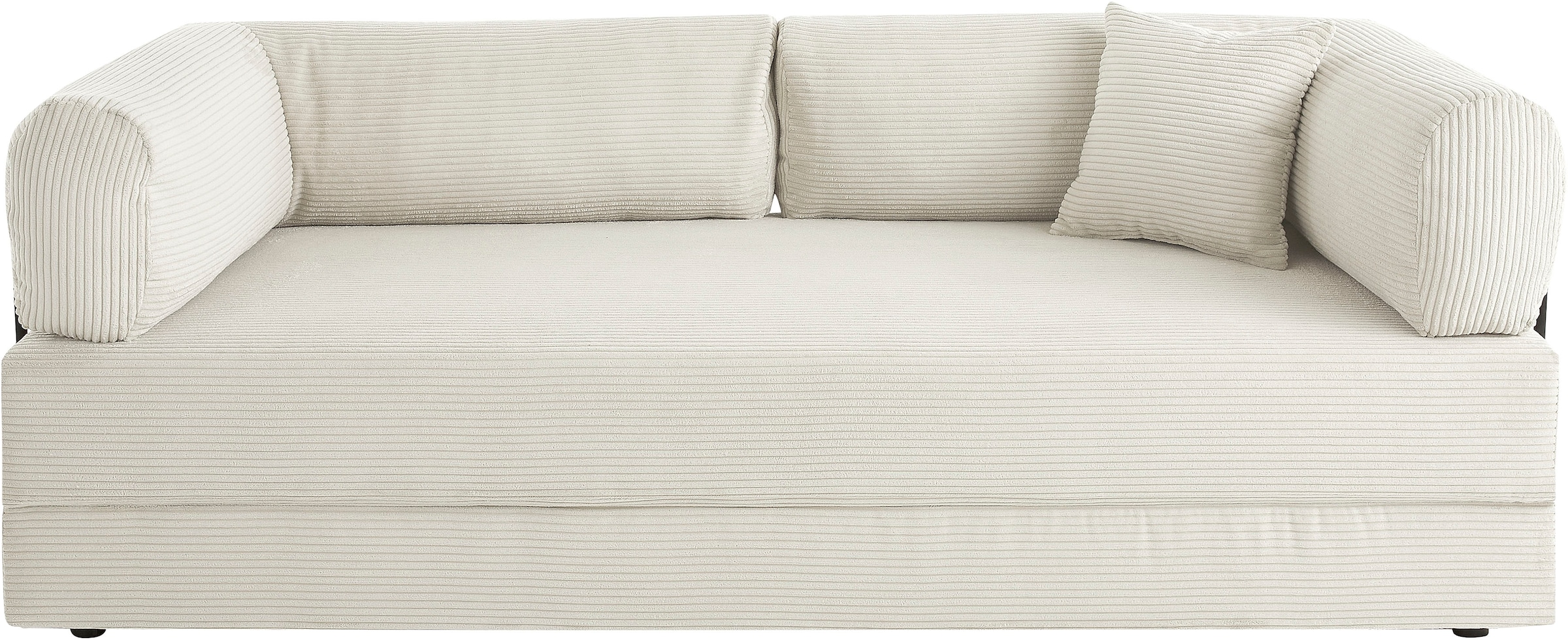 homsy by Ana Johnson Schlafsofa »Folda, Dauerschläfer, Breite 206 cm, Liegefläche 181x198 cm« mit Bett-/Schlaffunktion, inkl. 1x Zierkissen, Tonnentaschenfederkern
