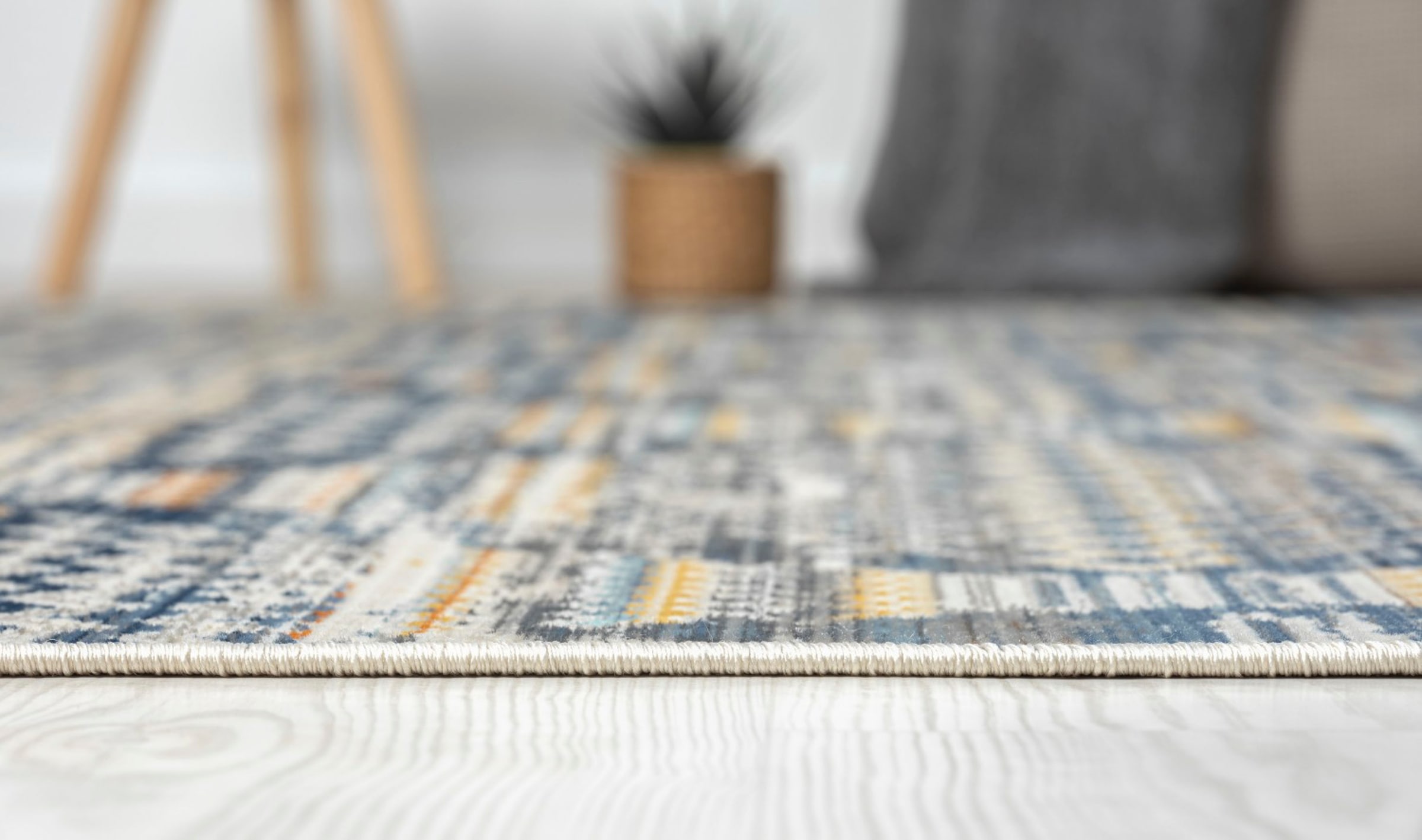 Myflair Möbel & Accessoires Teppich »Aurora 1« rechteckig 2 mm Höhe Flachgewebe, im modernem Used Look, superflach, weich durch Microfaser