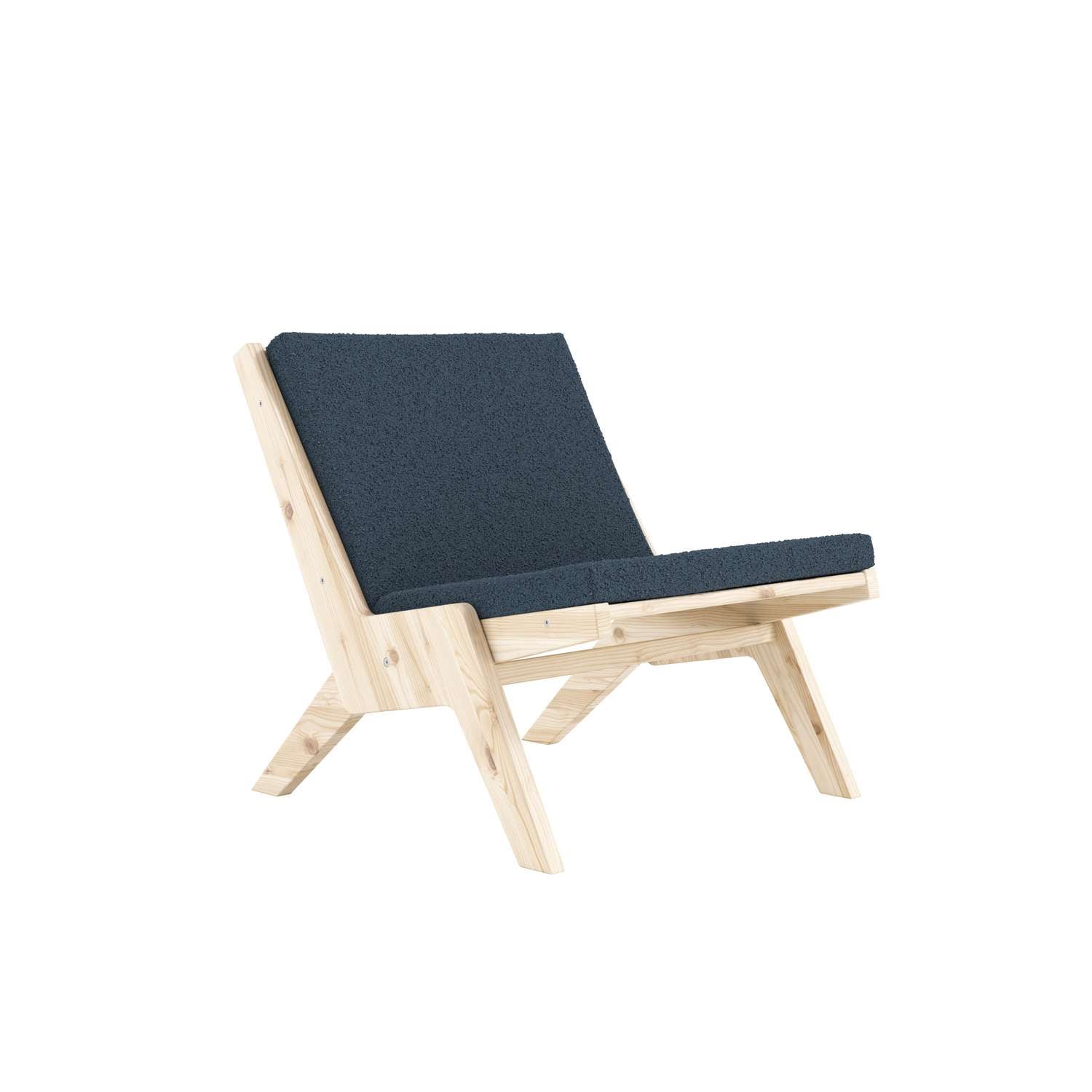 Karup Design Fauteuil lounge »Sway Lounge Chair, ohne Armlehnen, aus FSC®-zertifiziertem Massivholz« Matratze mit Bouclé-Bezug in mehreren Farben, Made in Europe