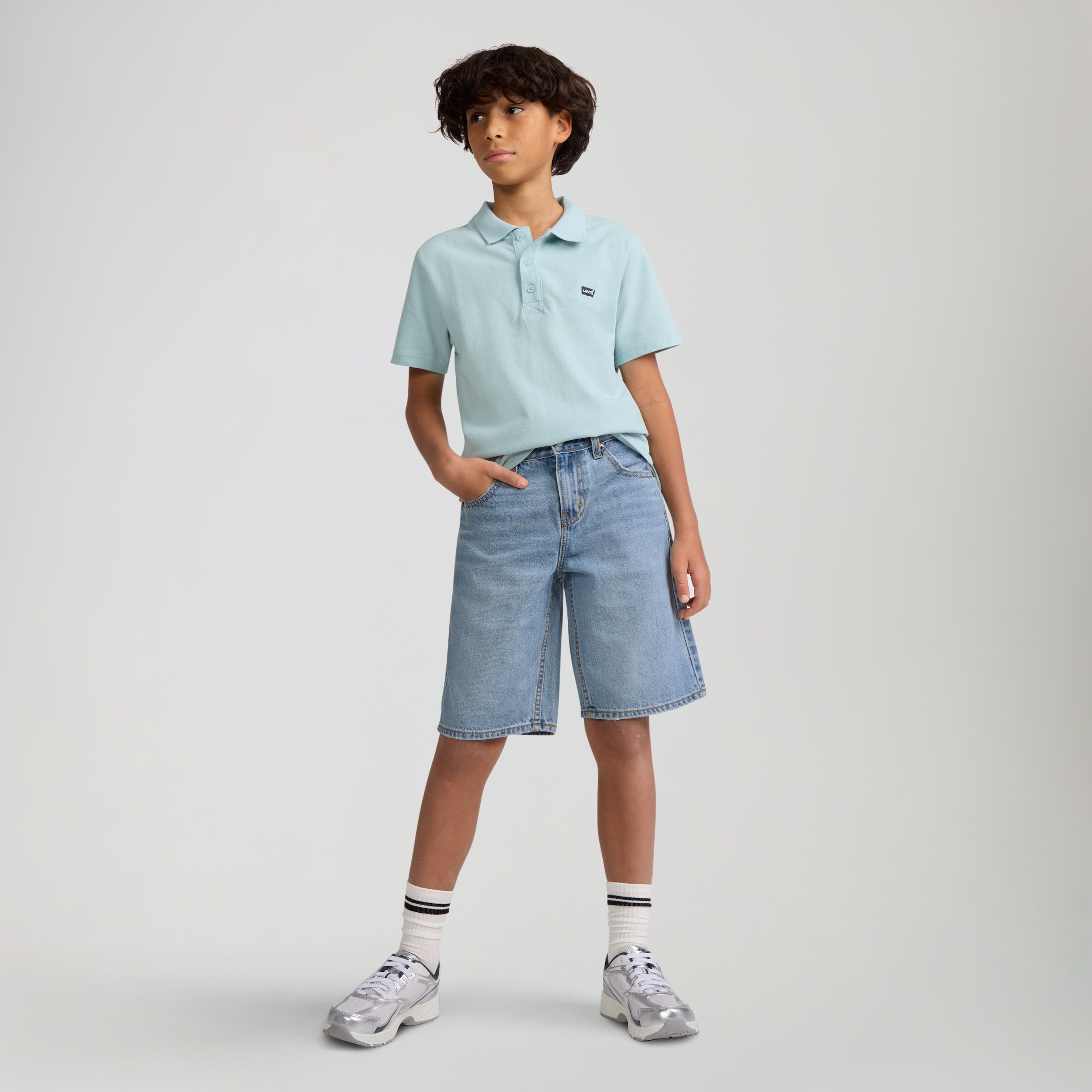 Levi's® Kids Short en jean en denim de coton robuste